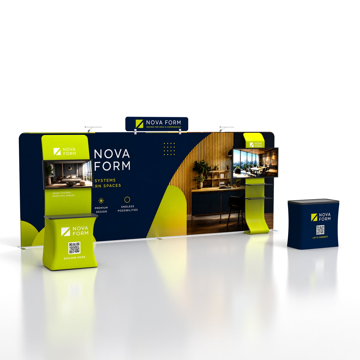 10x20 TenseFlex™ MAX Modular Media Trade Show Booth Display