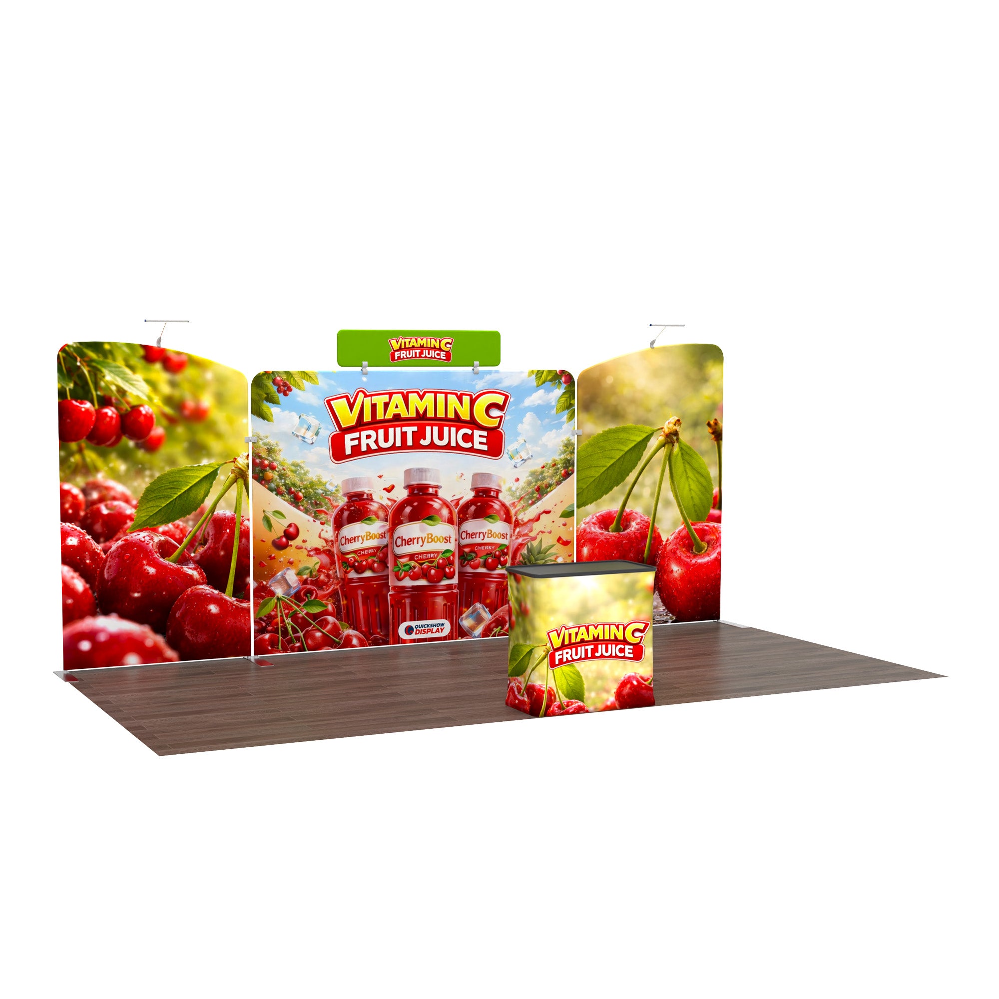20ft TenseFlex™ Booth Kit A - QuickShowDisplay