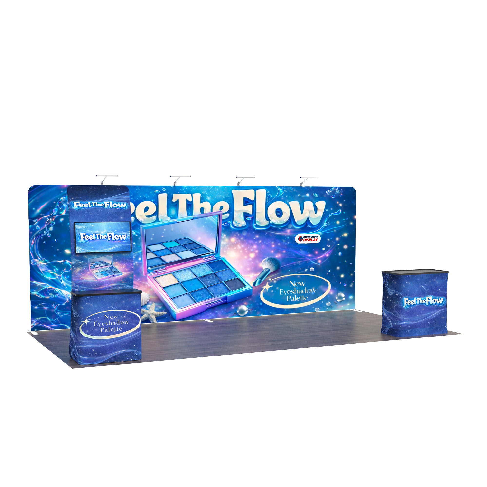 20ft TenseFlex™ Booth Kit B - QuickShowDisplay