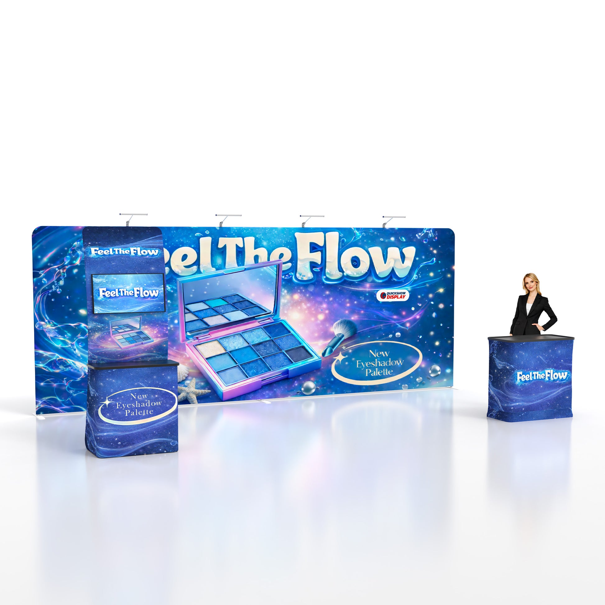 20ft TenseFlex™ Booth Kit B - QuickShowDisplay