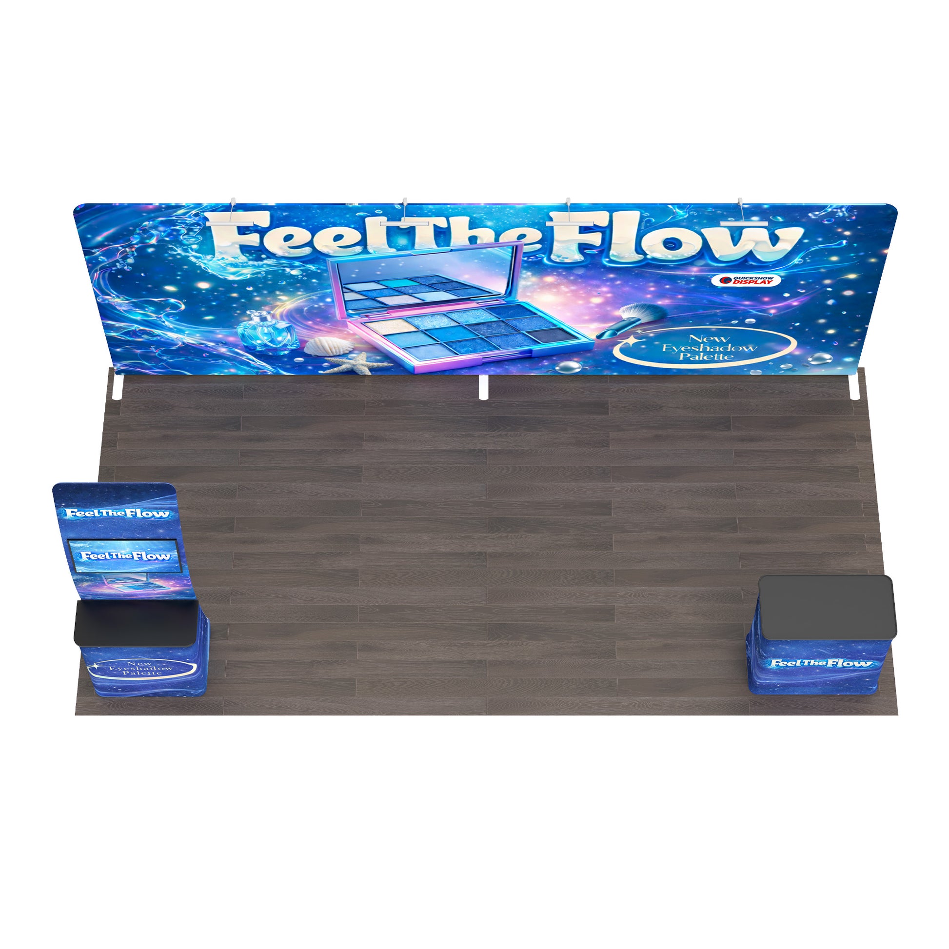 20ft TenseFlex™ Booth Kit B - QuickShowDisplay