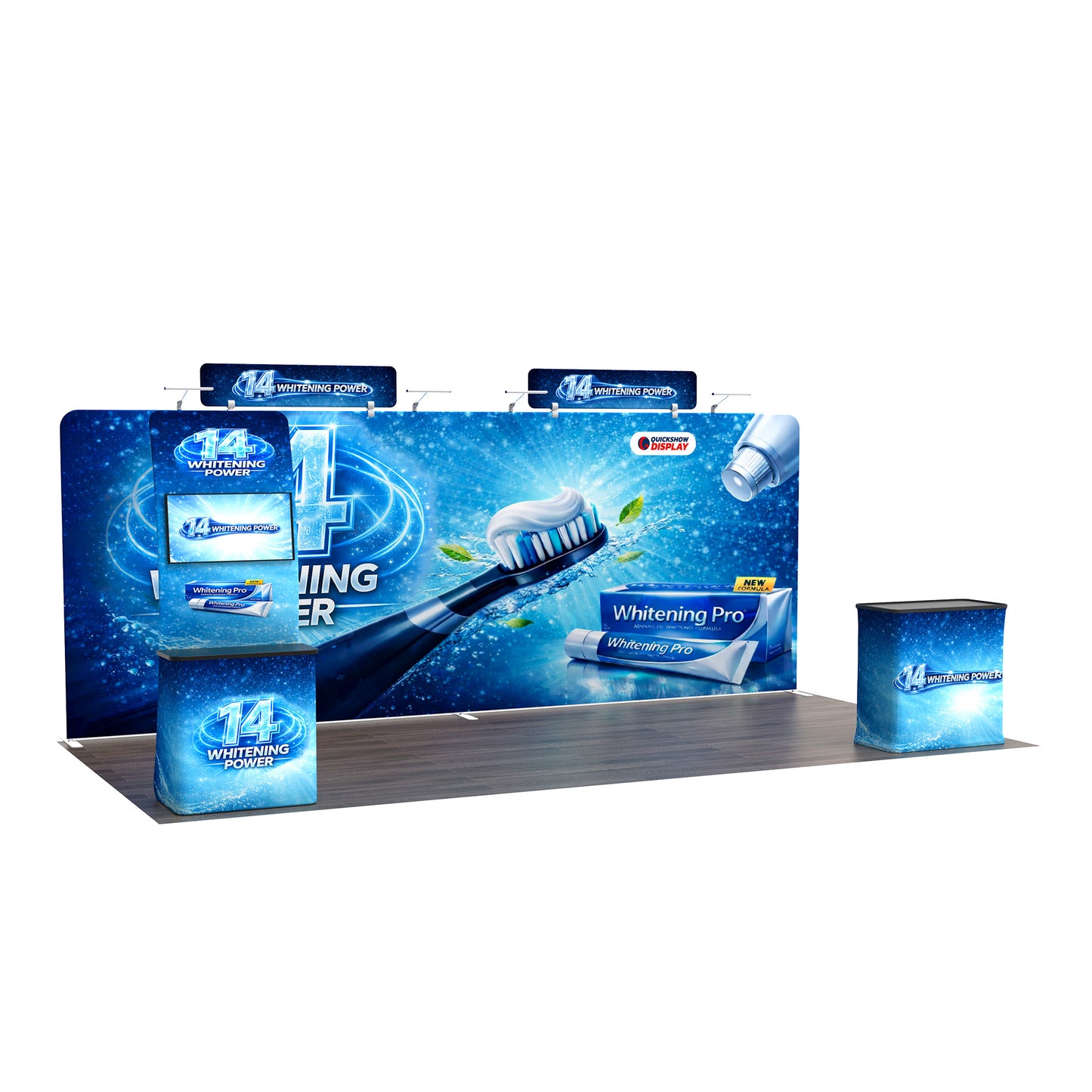 20ft TenseFlex™ Booth Kit C - QuickShowDisplay