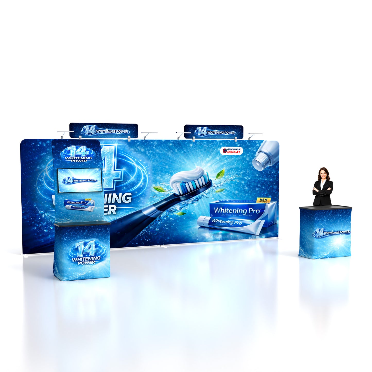 20ft TenseFlex™ Booth Kit C - QuickShowDisplay