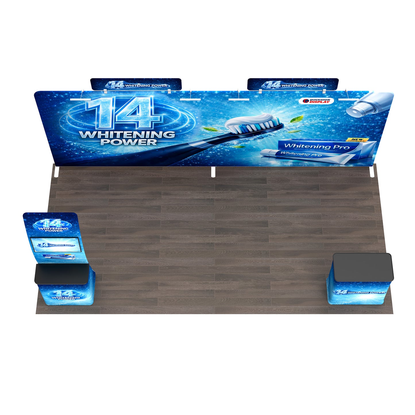 20ft TenseFlex™ Booth Kit C - QuickShowDisplay