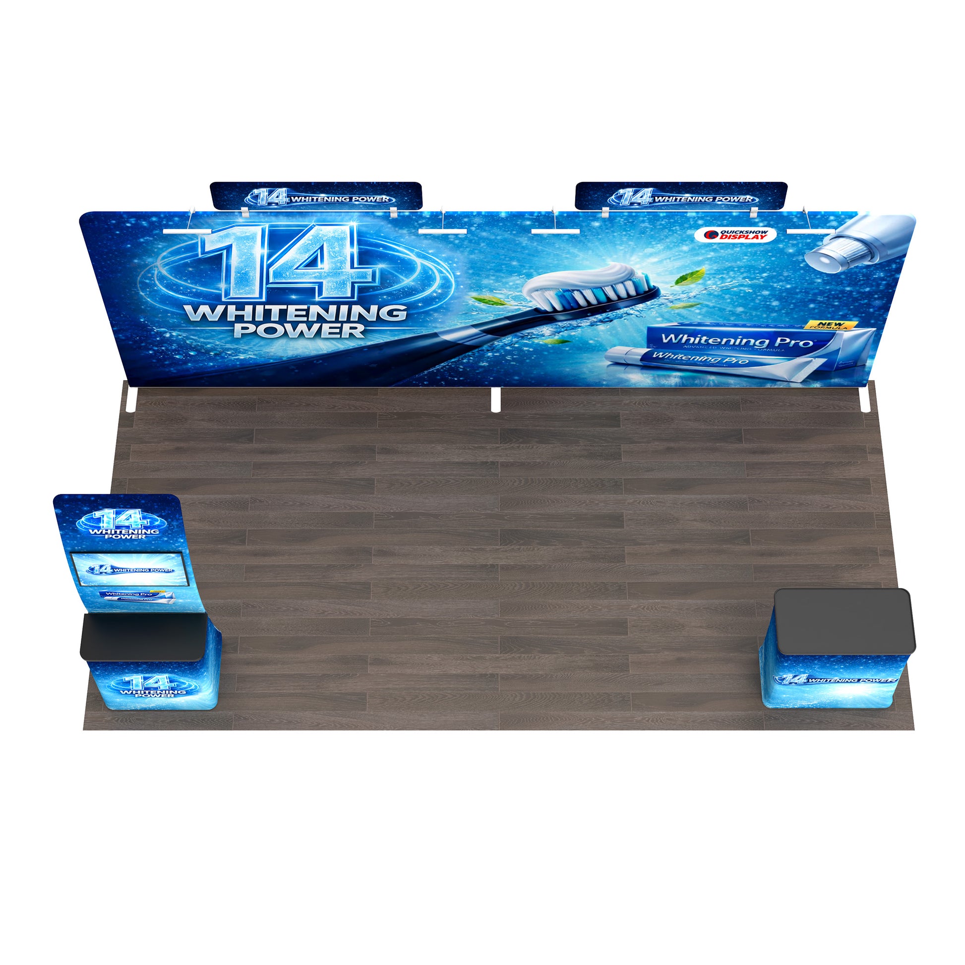 20ft TenseFlex™ Booth Kit C - QuickShowDisplay