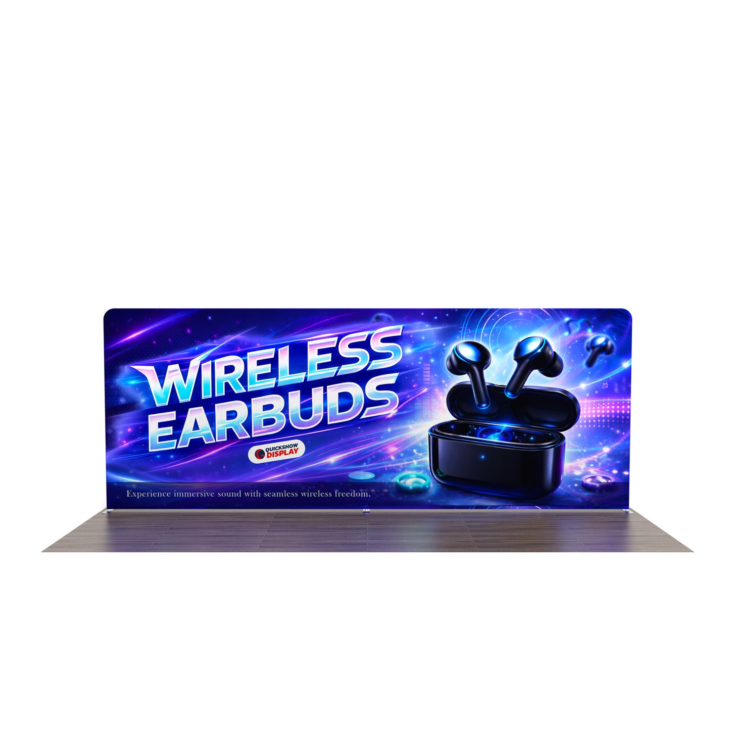 20ft TenseFlex™ Fabric Backdrop-Straight - QuickShowDisplay