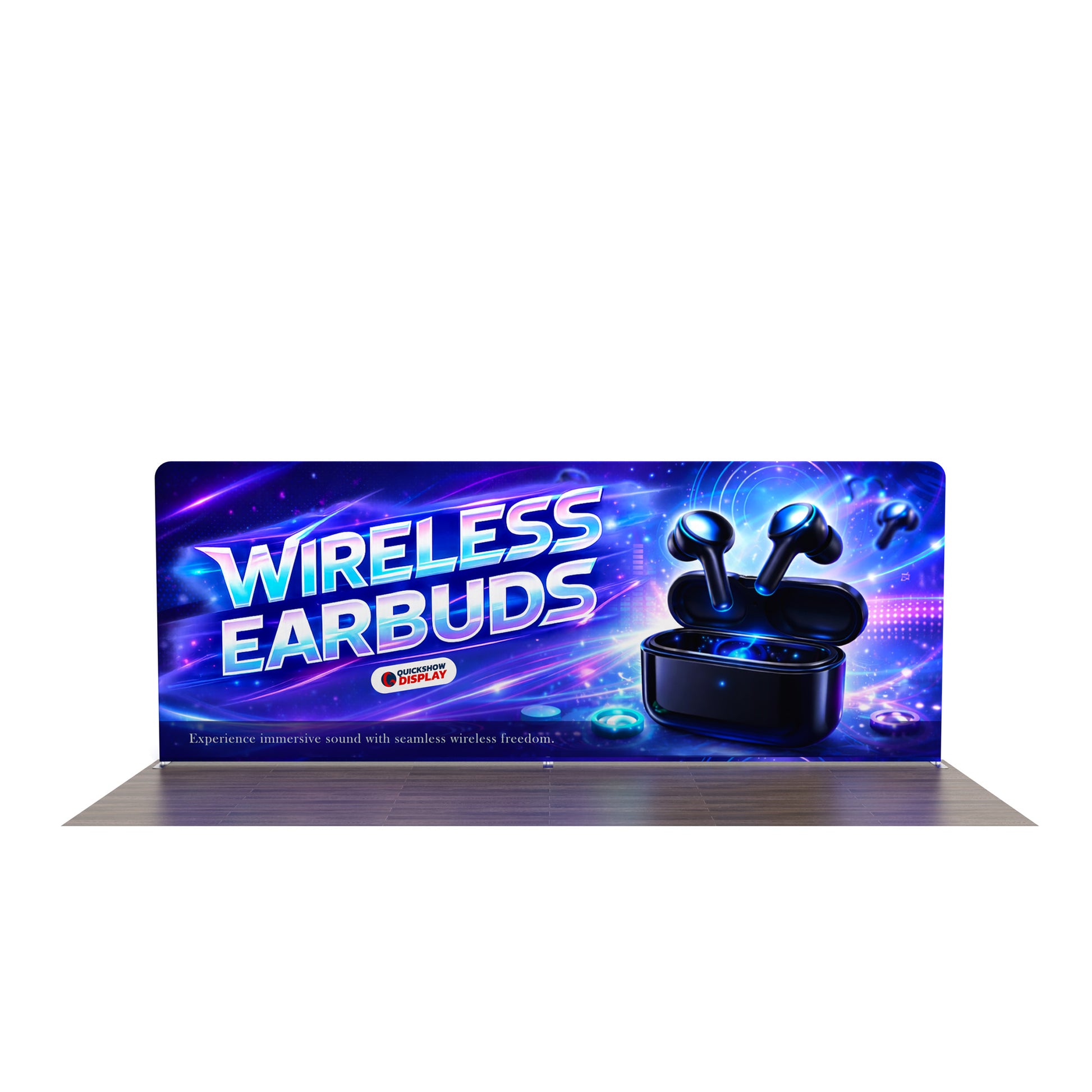 20ft TenseFlex™ Fabric Backdrop-Straight - QuickShowDisplay