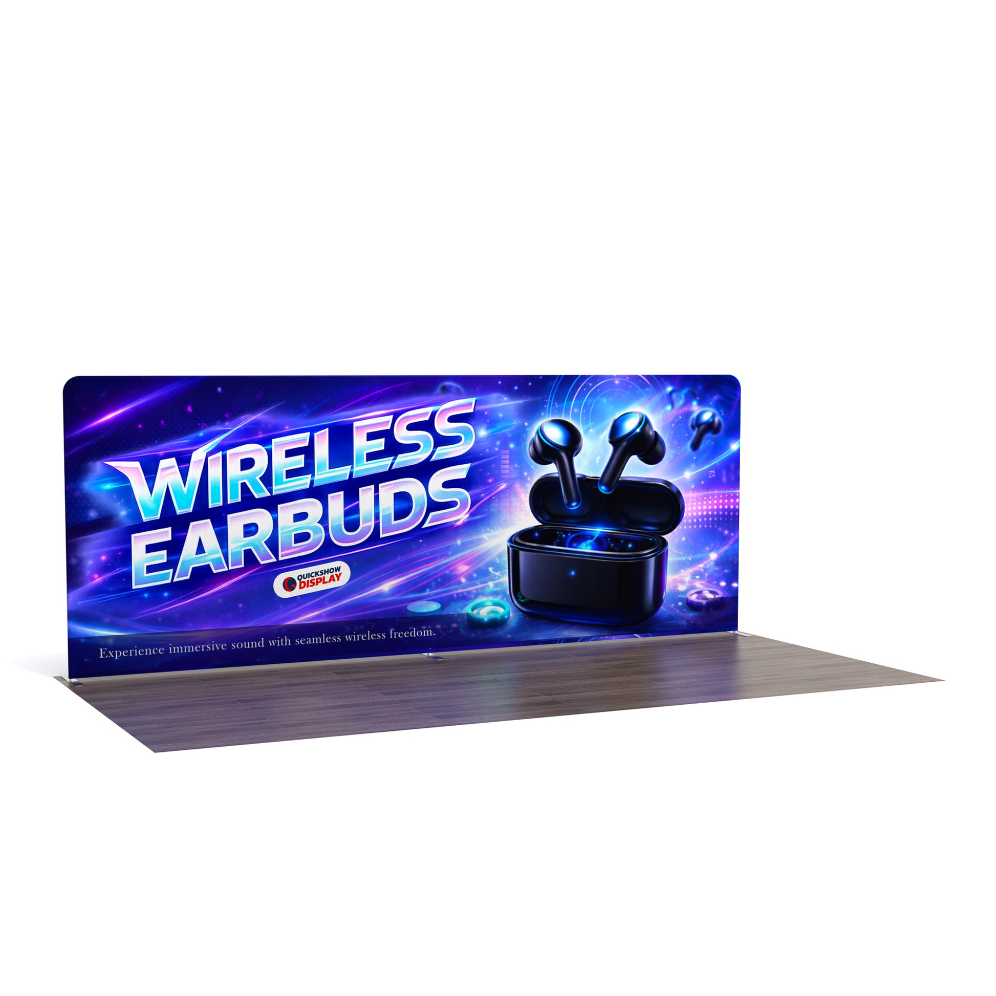20ft TenseFlex™ Fabric Backdrop-Straight - QuickShowDisplay