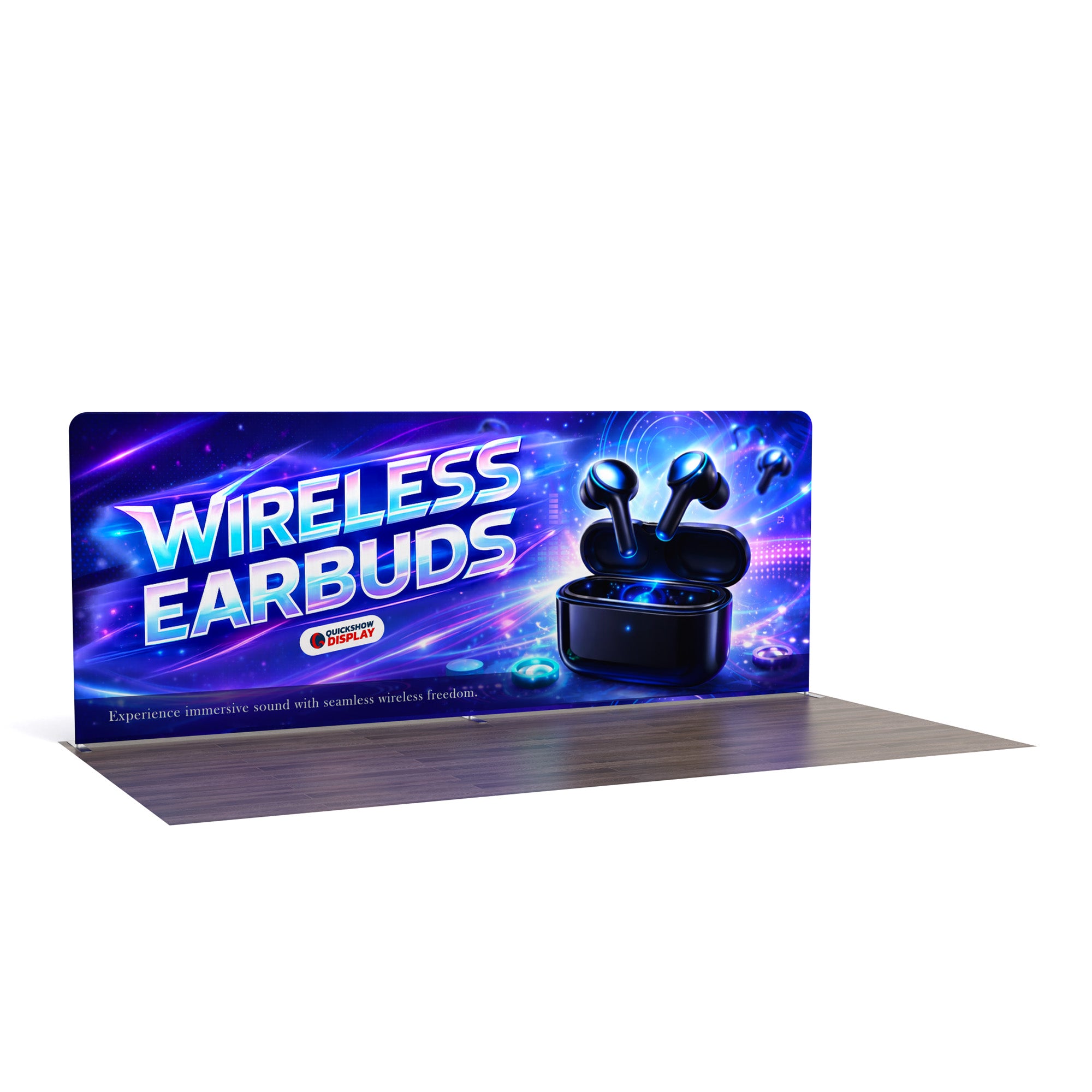 20ft TenseFlex™ Fabric Backdrop-Straight - QuickShowDisplay