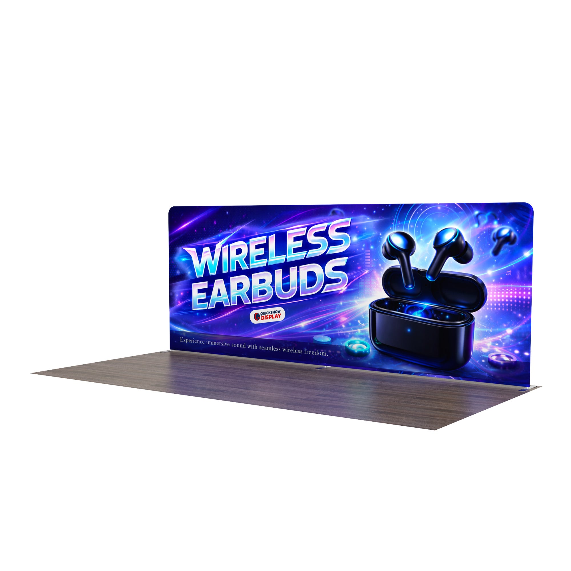 20ft TenseFlex™ Fabric Backdrop-Straight - QuickShowDisplay
