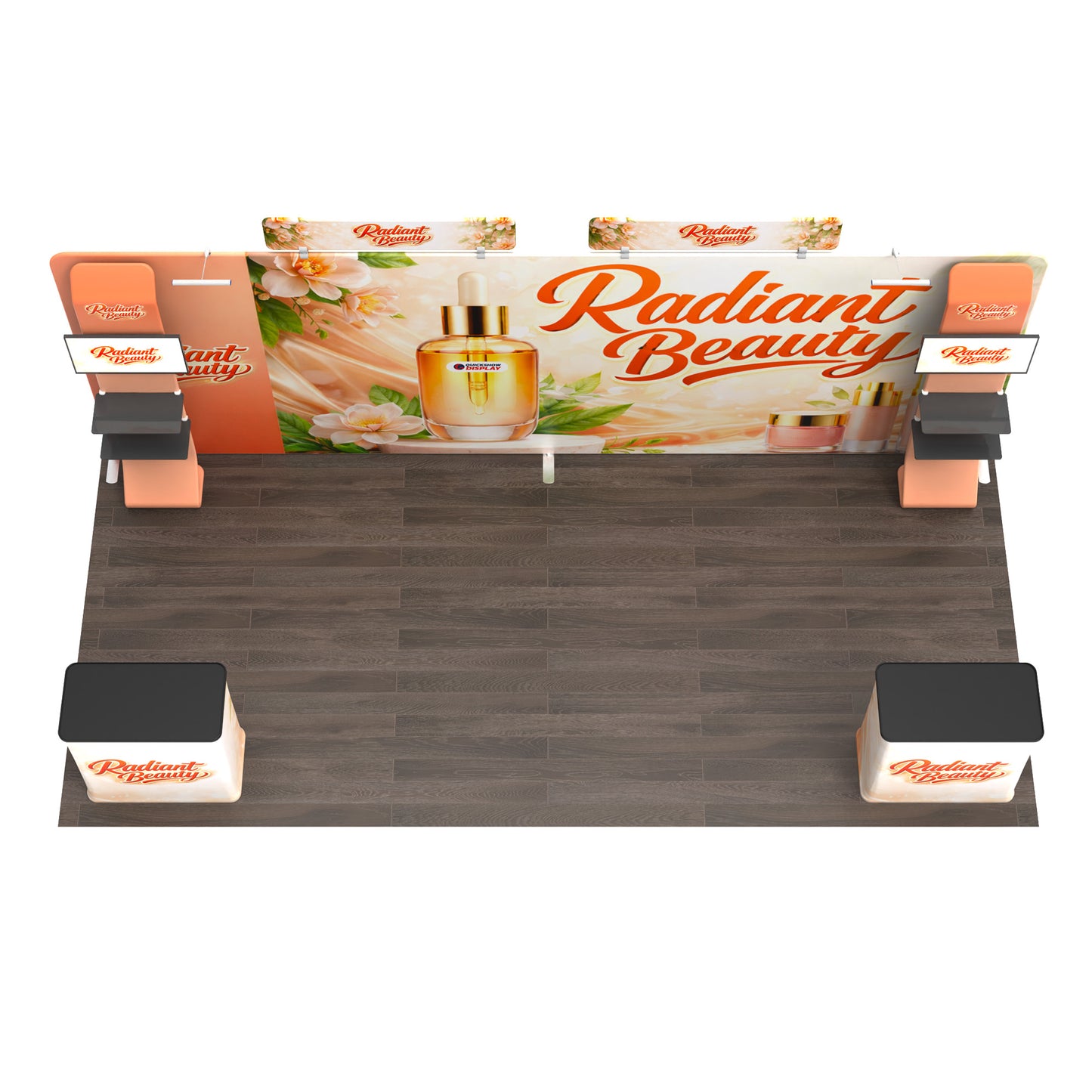 20ft TenseFlex™ PRO Booth-Straight - QuickShowDisplay