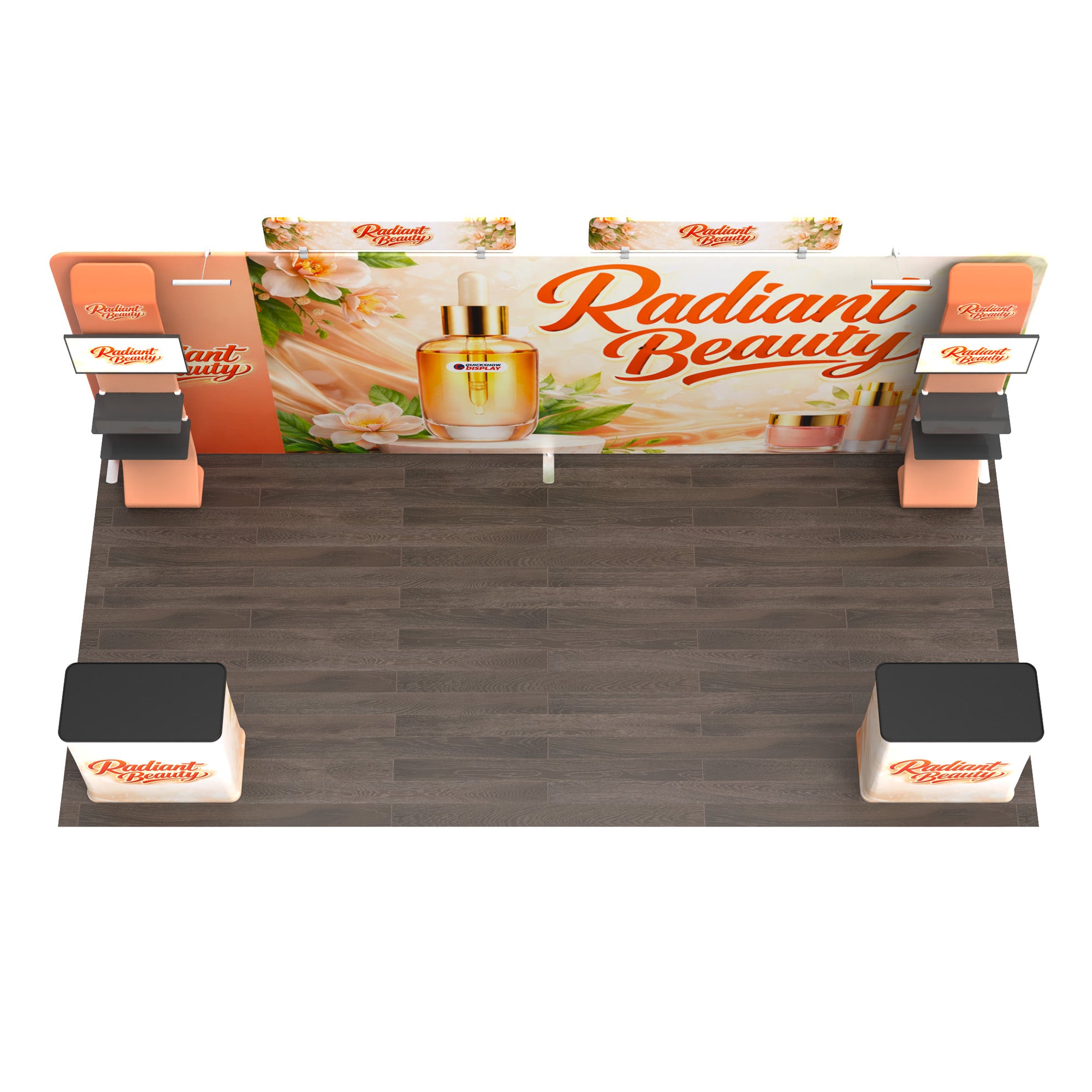 20ft TenseFlex™ PRO Booth-Straight - QuickShowDisplay