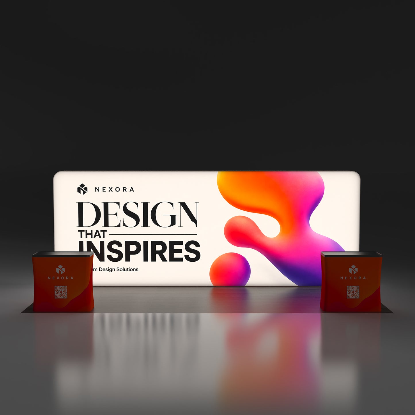 10x20 TenseLight™ Straight Backlit Trade Show Booth Display Wall