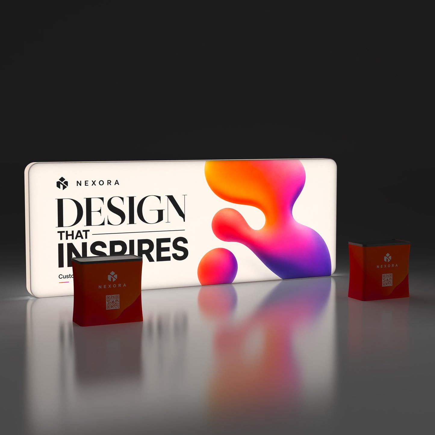 10x20 TenseLight™ Straight Backlit Trade Show Booth Display Wall