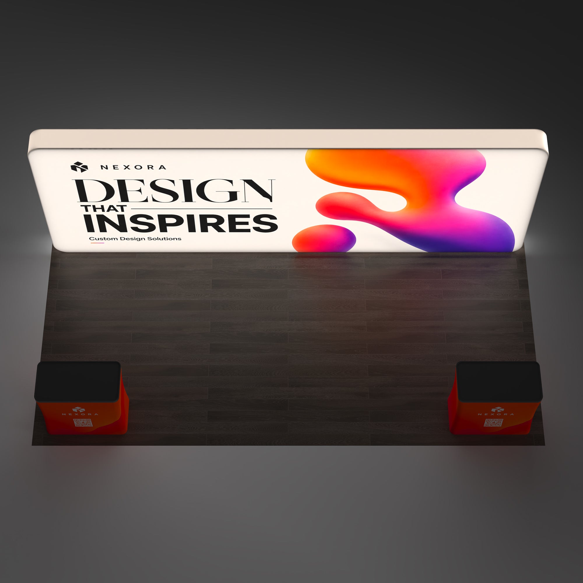 10x20 TenseLight™ Straight Backlit Trade Show Booth Display Wall