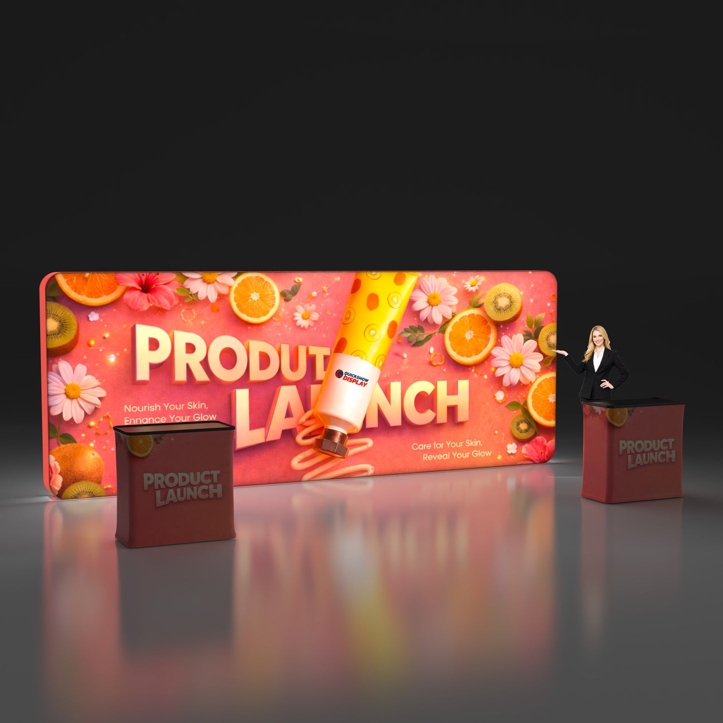 20ft TenseLight™ Booth Kit A - QuickShowDisplay