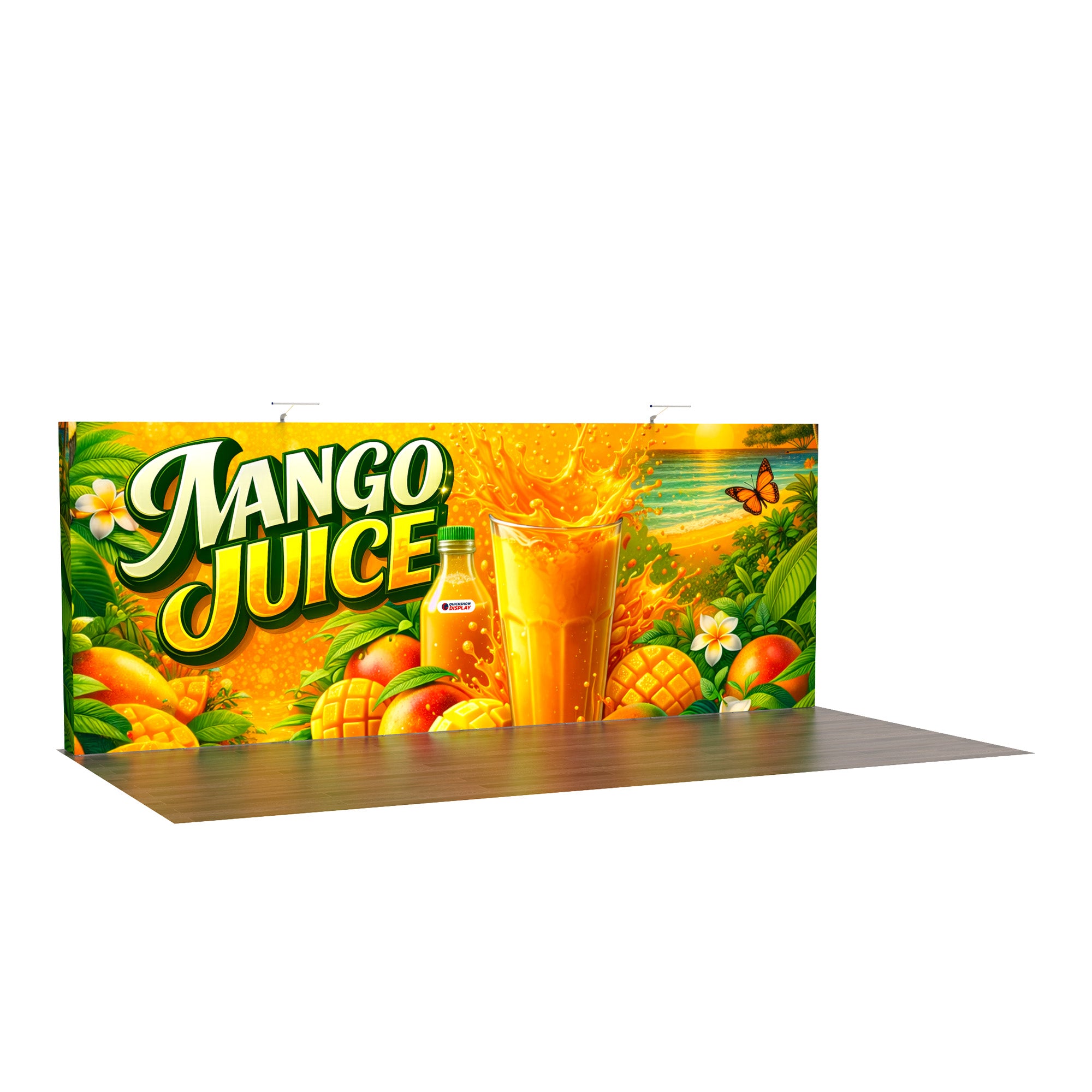 20ft TensePop™ Booth-Straight - QuickShowDisplay