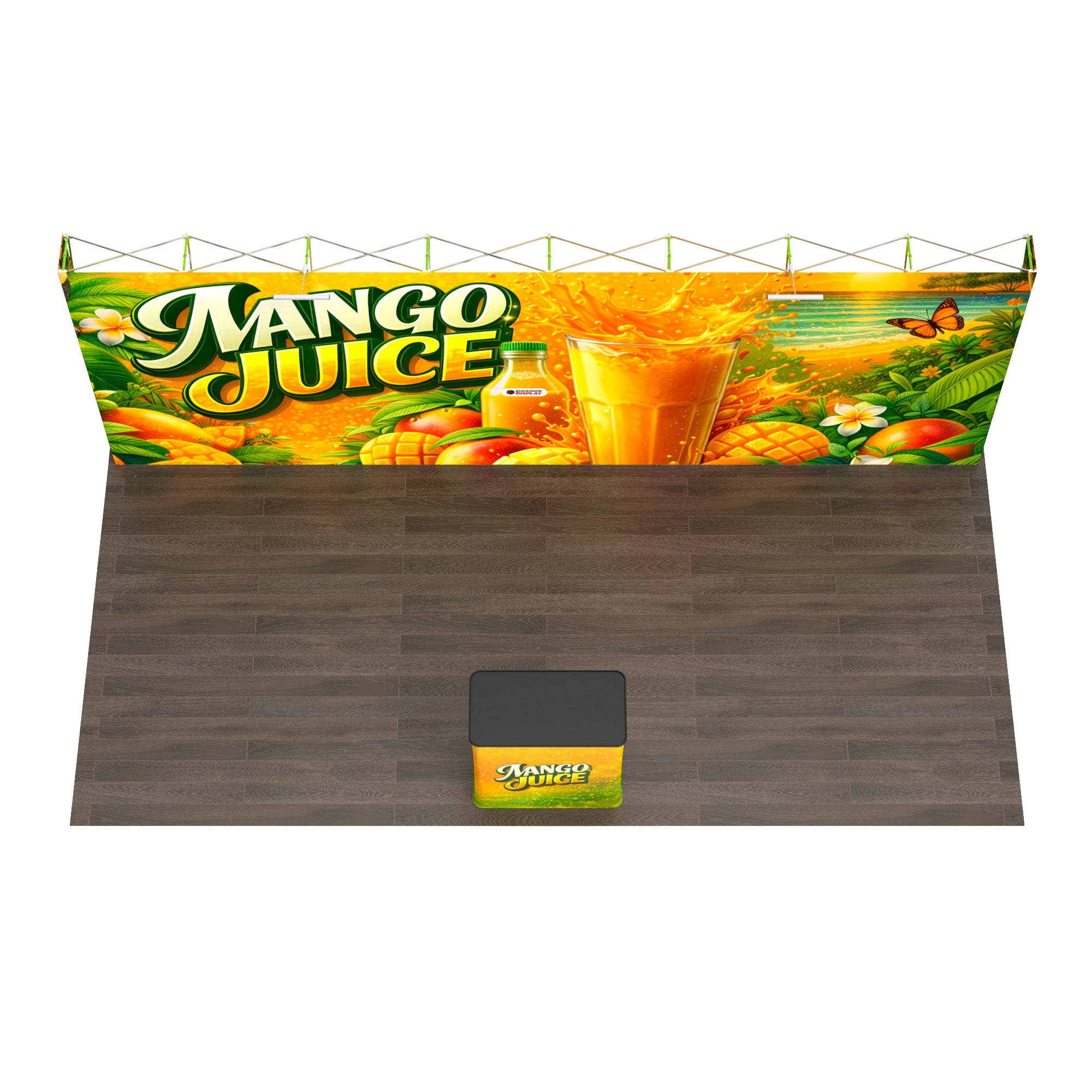 20ft TensePop™ Booth-Straight - QuickShowDisplay