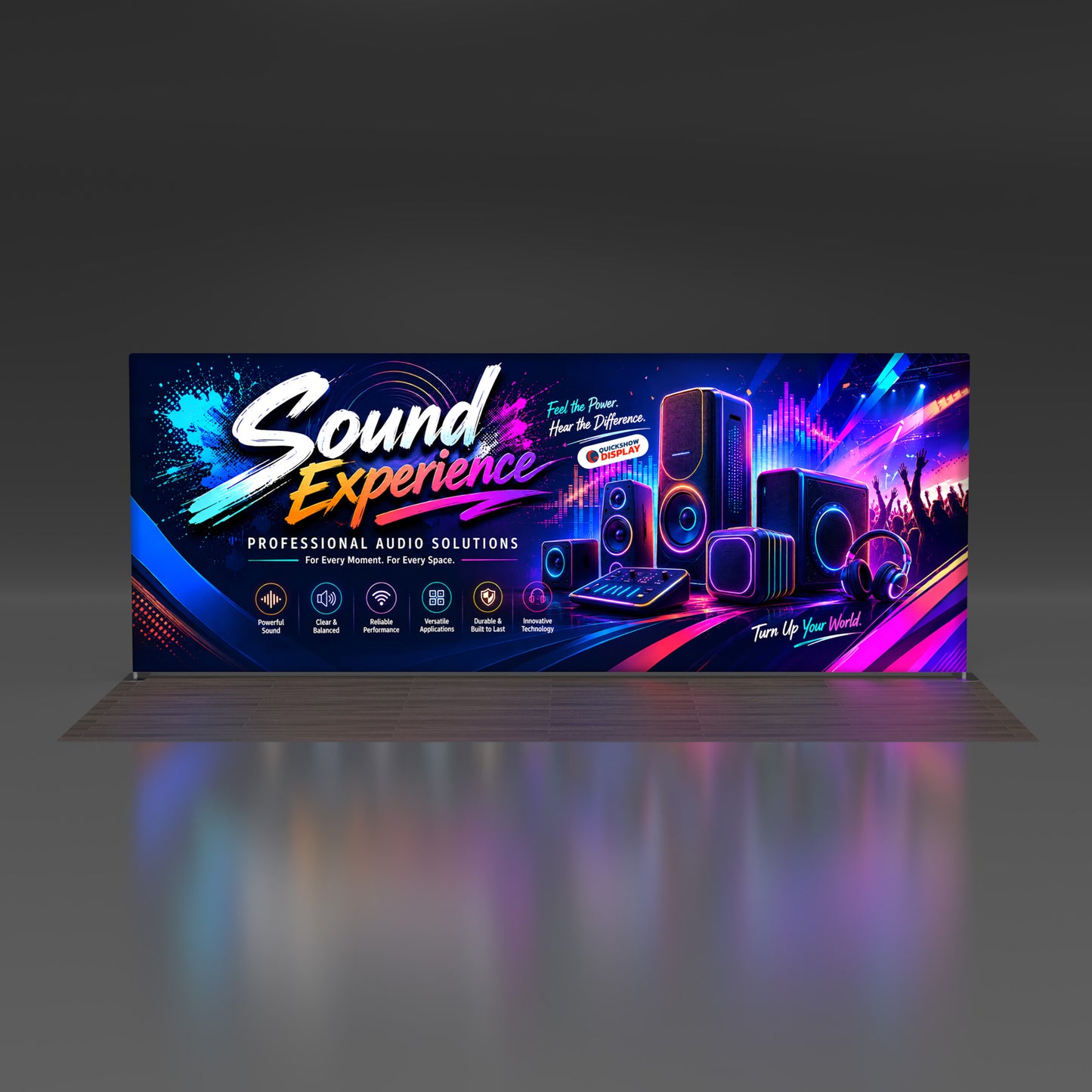 20ft TenseLight™ Backlit Tension Fabric Display - QuickShowDisplay