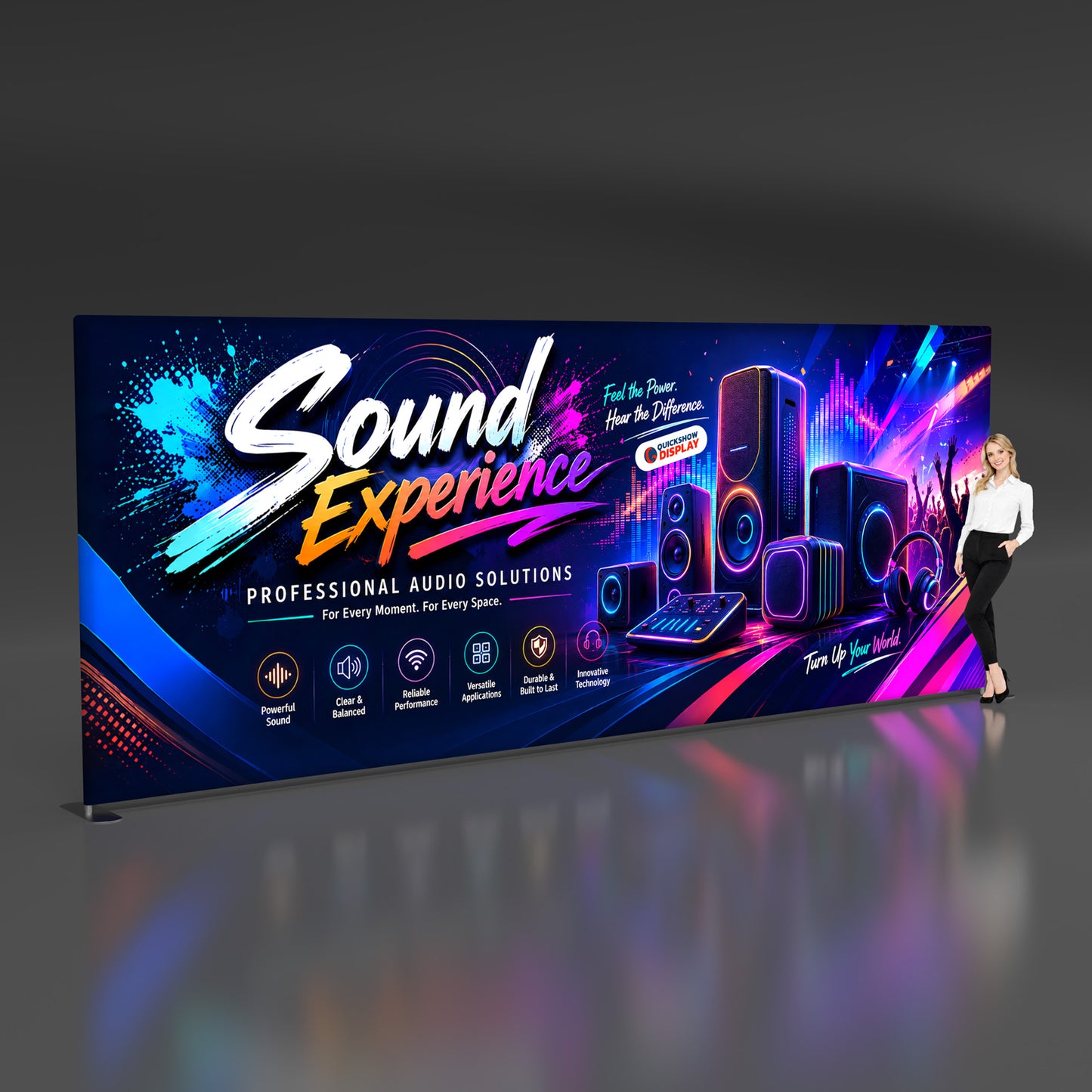 20ft TenseLight™ Backlit Tension Fabric Display - QuickShowDisplay