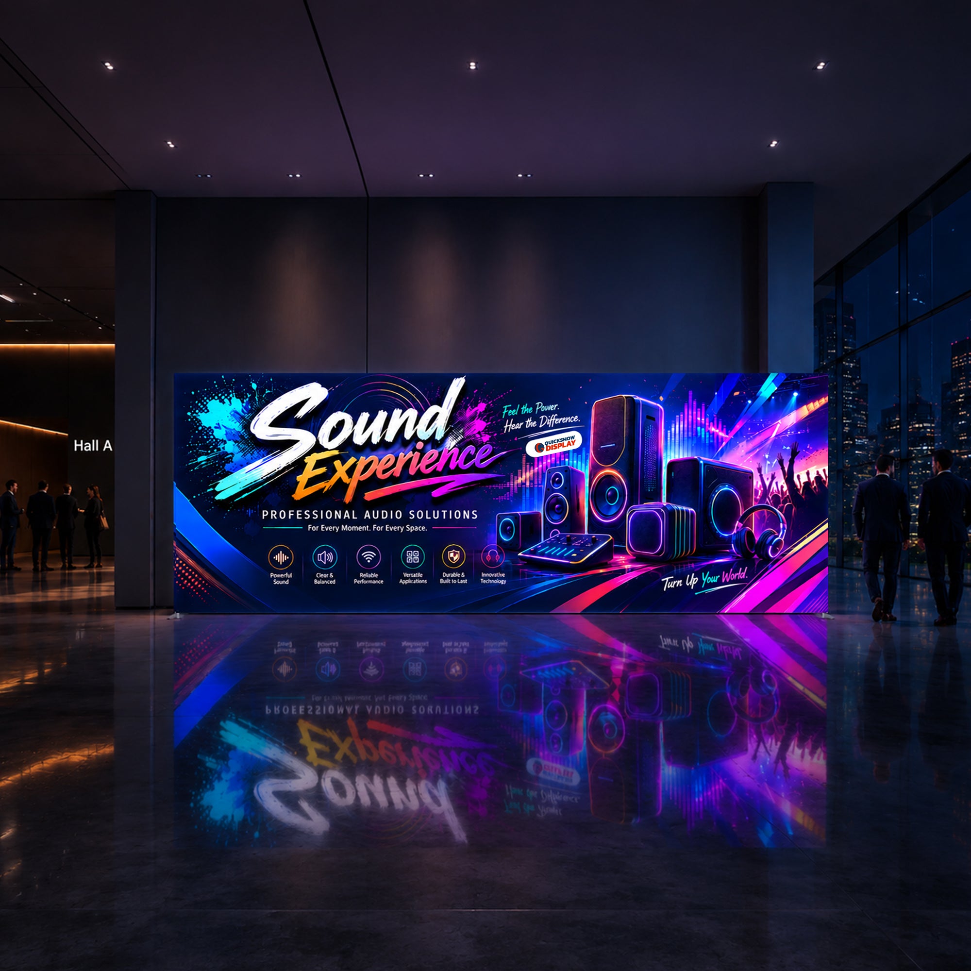 20ft TenseLight™ Backlit Tension Fabric Display - QuickShowDisplay