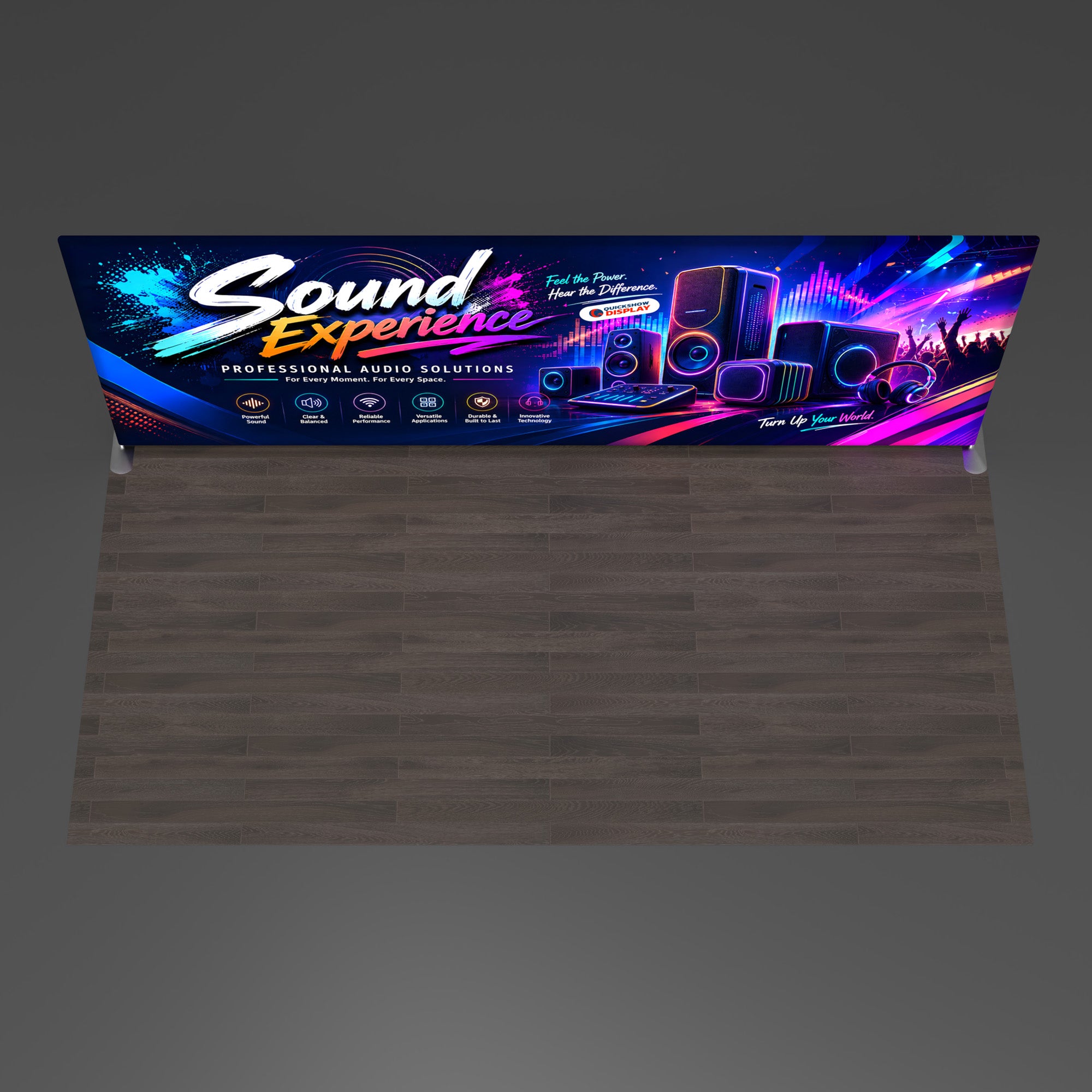 20ft TenseLight™ Backlit Tension Fabric Display - QuickShowDisplay