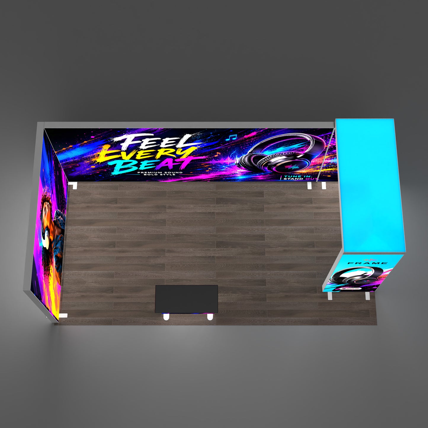 20ft EdgeLumi™ Booth Kit A | Large-Format Backlit SEG Trade Show Display