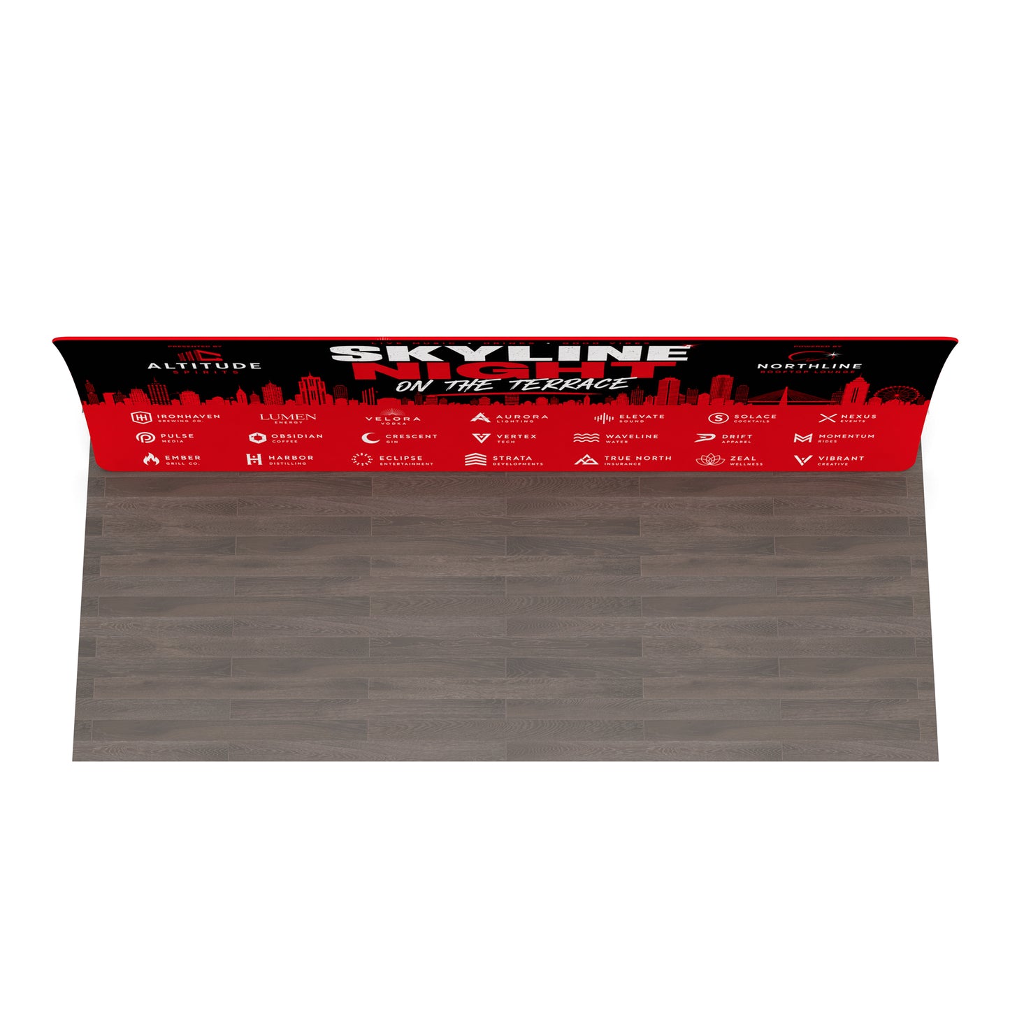 20ft TenseFlex™ U-Shaped Fabric Backdrop Display