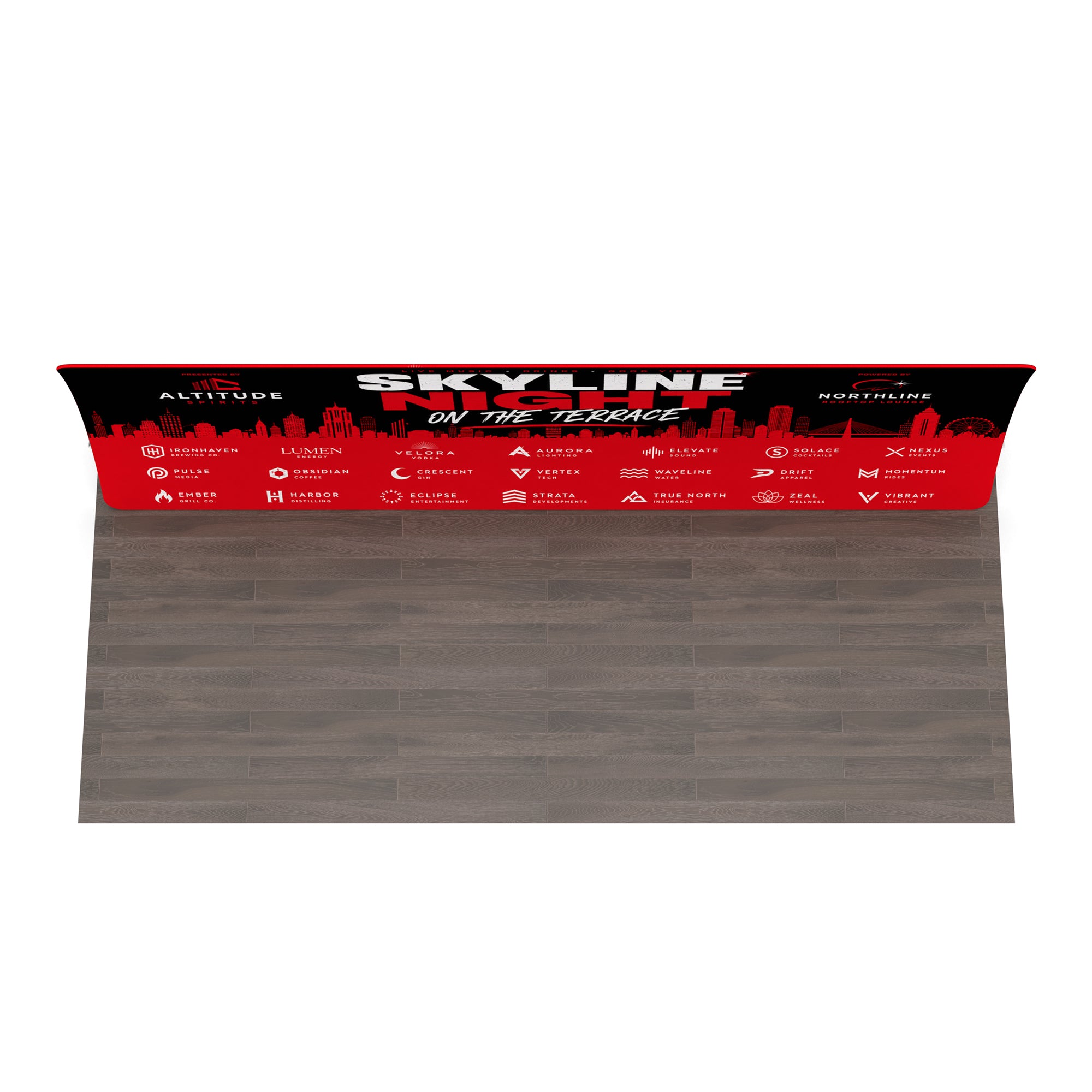 20ft TenseFlex™ U-Shaped Fabric Backdrop Display