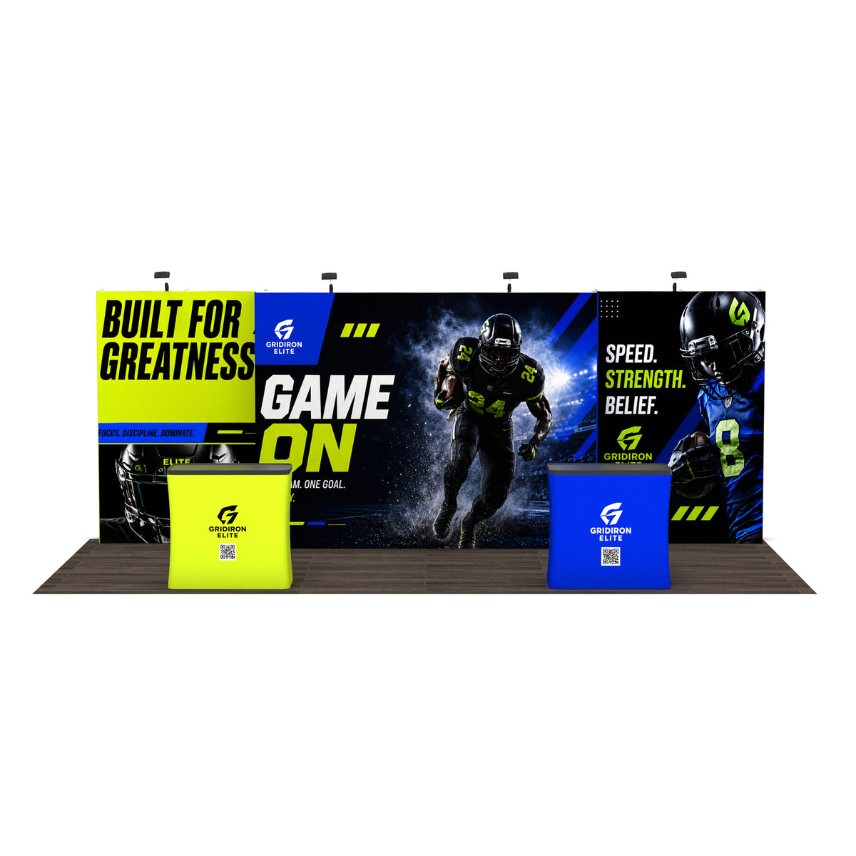 20ft TensePop™ Modular Pop-Up Trade Show Booth Display A - QuickShowDisplay