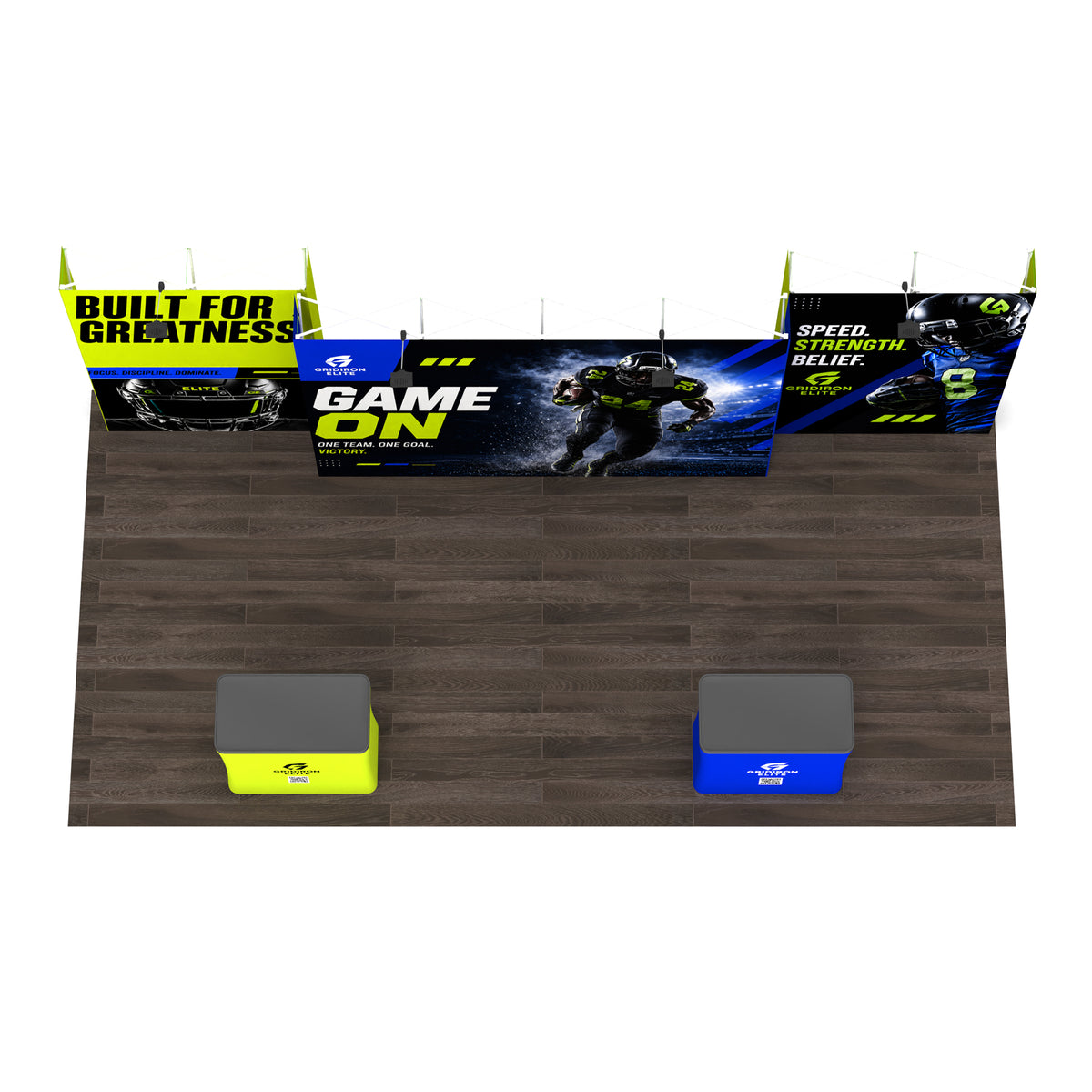 20ft TensePop™ Modular Pop-Up Trade Show Booth Display A - QuickShowDisplay