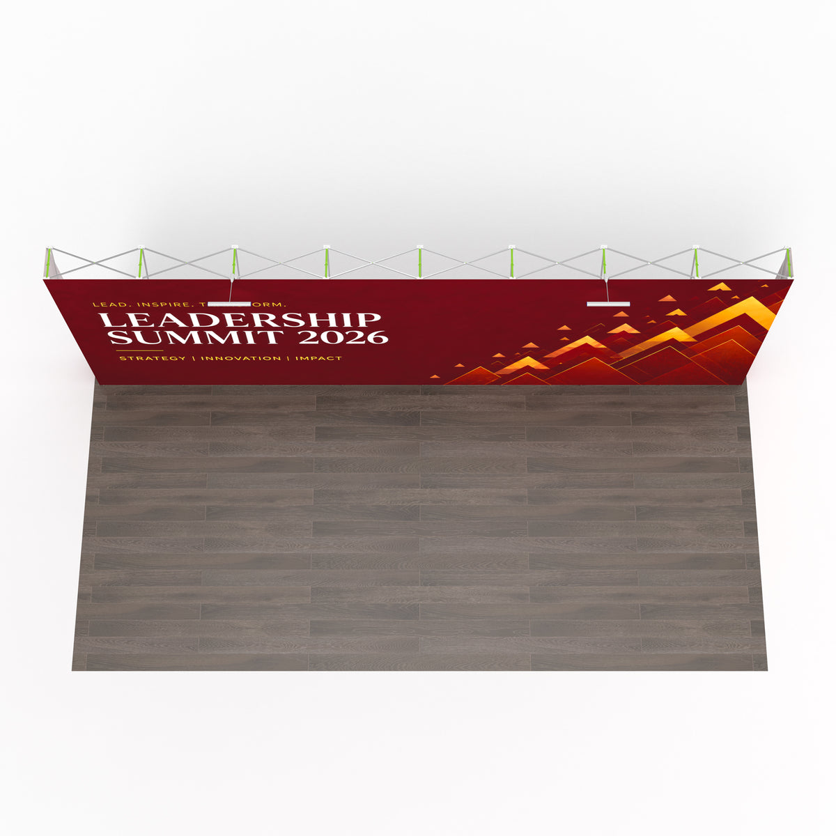 20ft TensePop™ Straight Pop-Up Fabric Backdrop - QuickShowDisplay