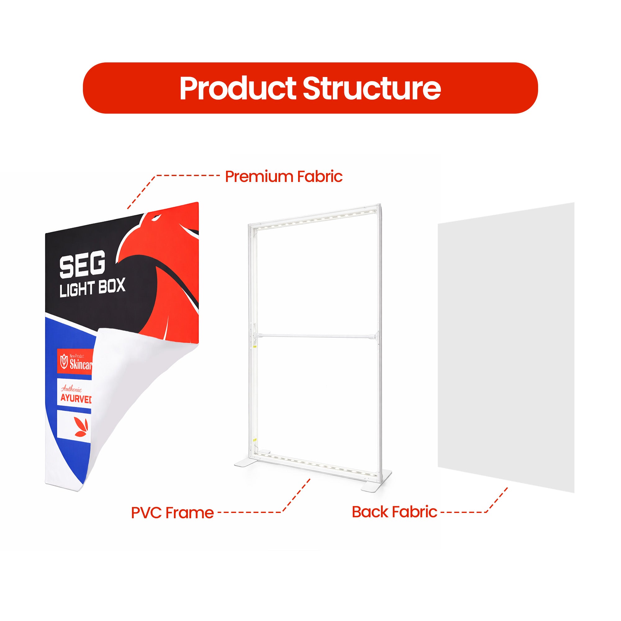 20x7.9ft PVC SEG Lightboxes - QuickShowDisplay