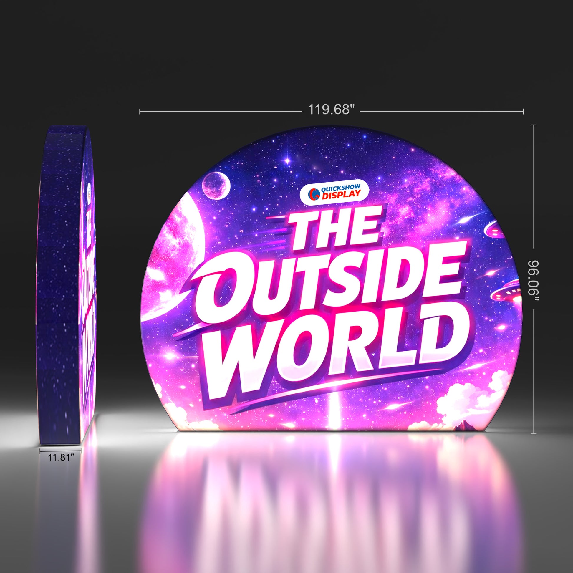 10ft TenseLight™ Backlit Backdrop-Moon - QuickShowDisplay