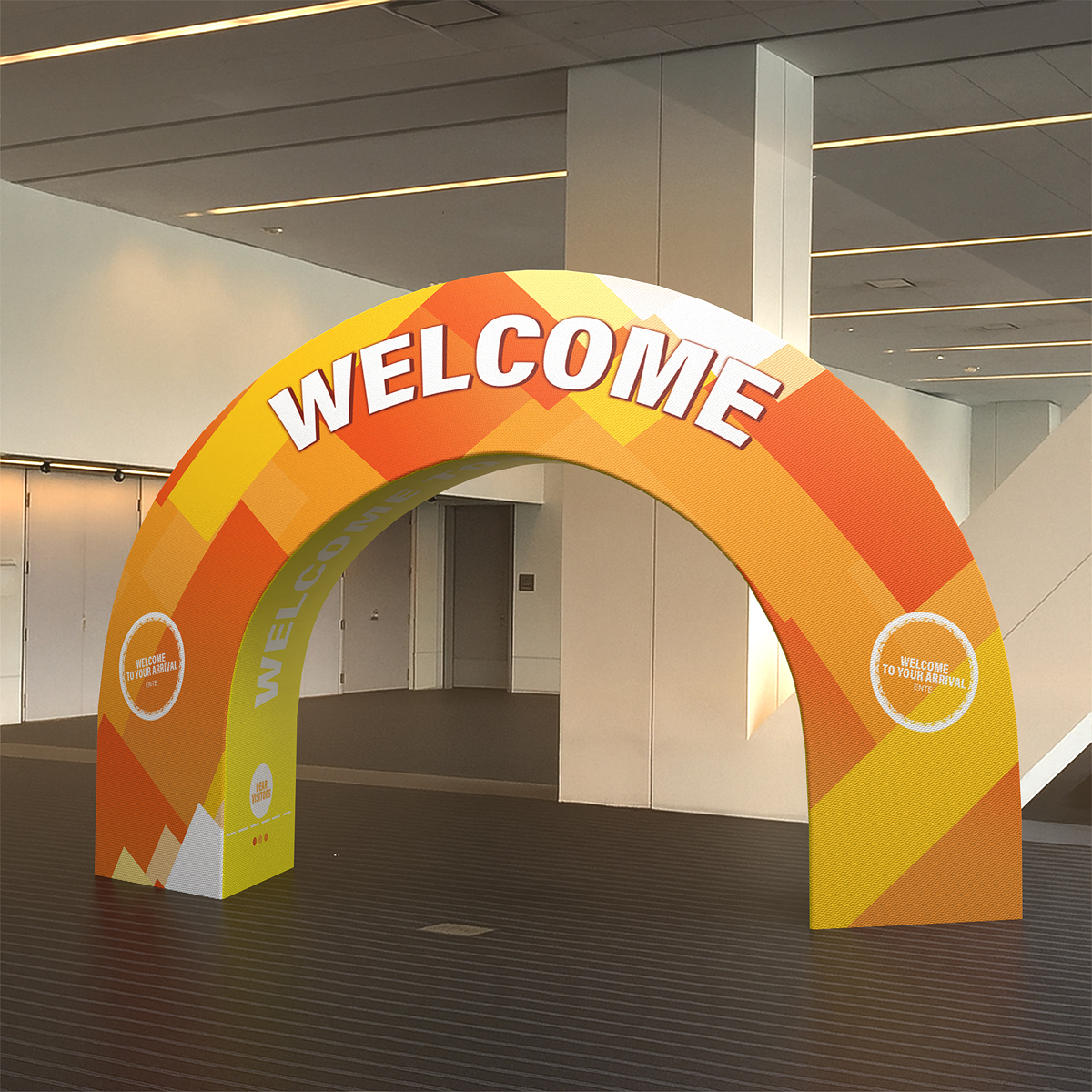 360 Brand Visibility Triangle Archway Banner Stand Display