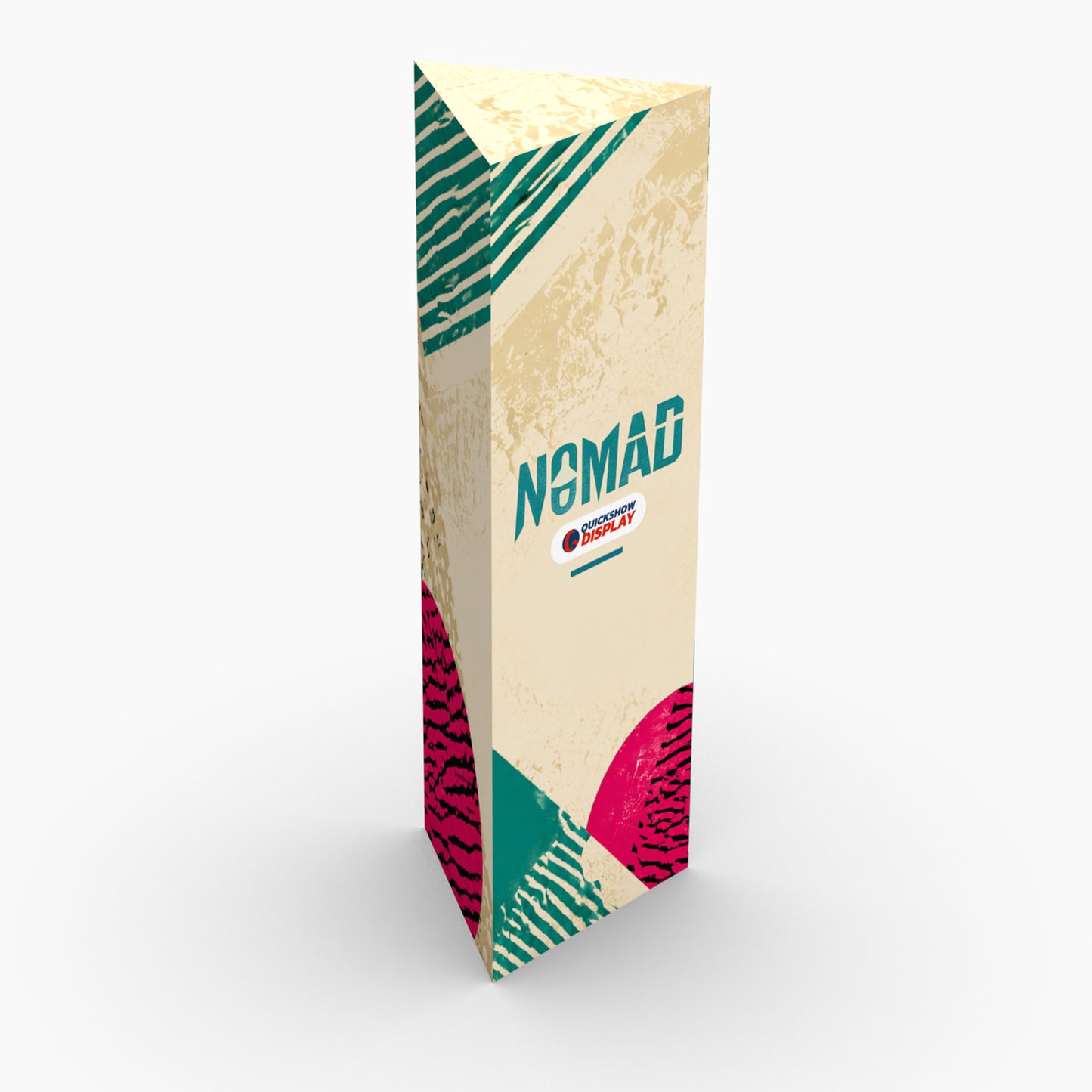 2ft Wide Triangle Trade Show Tower Display - QuickShowDisplay