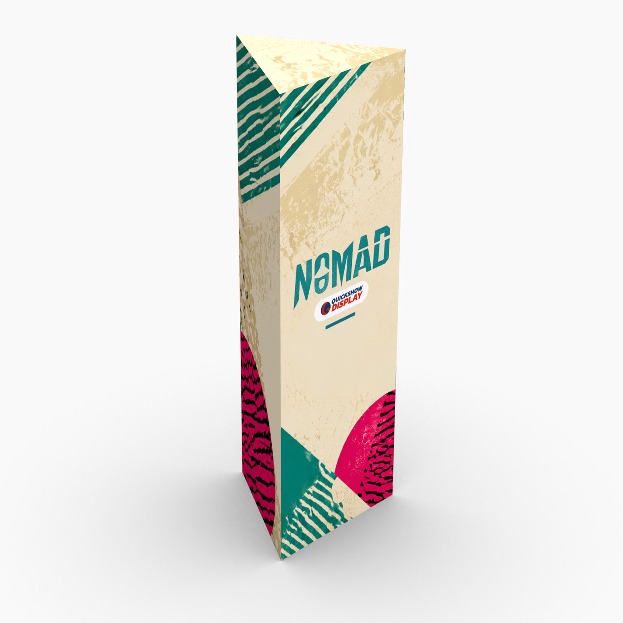 2ft Wide Triangle Trade Show Tower Display - QuickShowDisplay