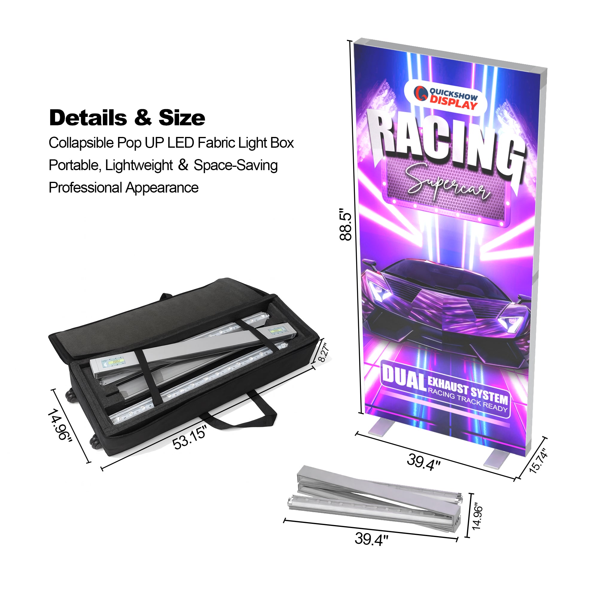 3.3x7.4ft Foldable Lightweight SEG Lightbox