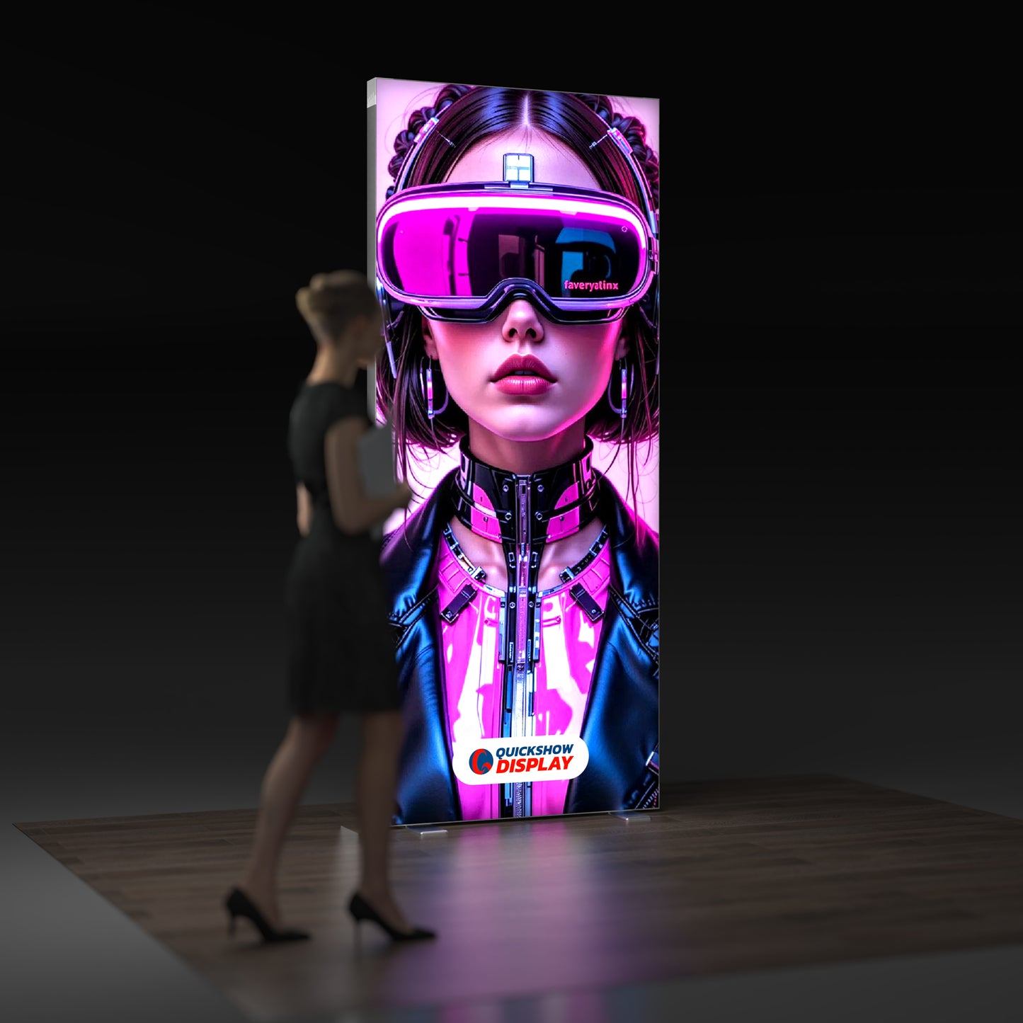 3.3x7.9ft EdgeLumi™ Collapsible SEG Lightboxes - QuickShowDisplay