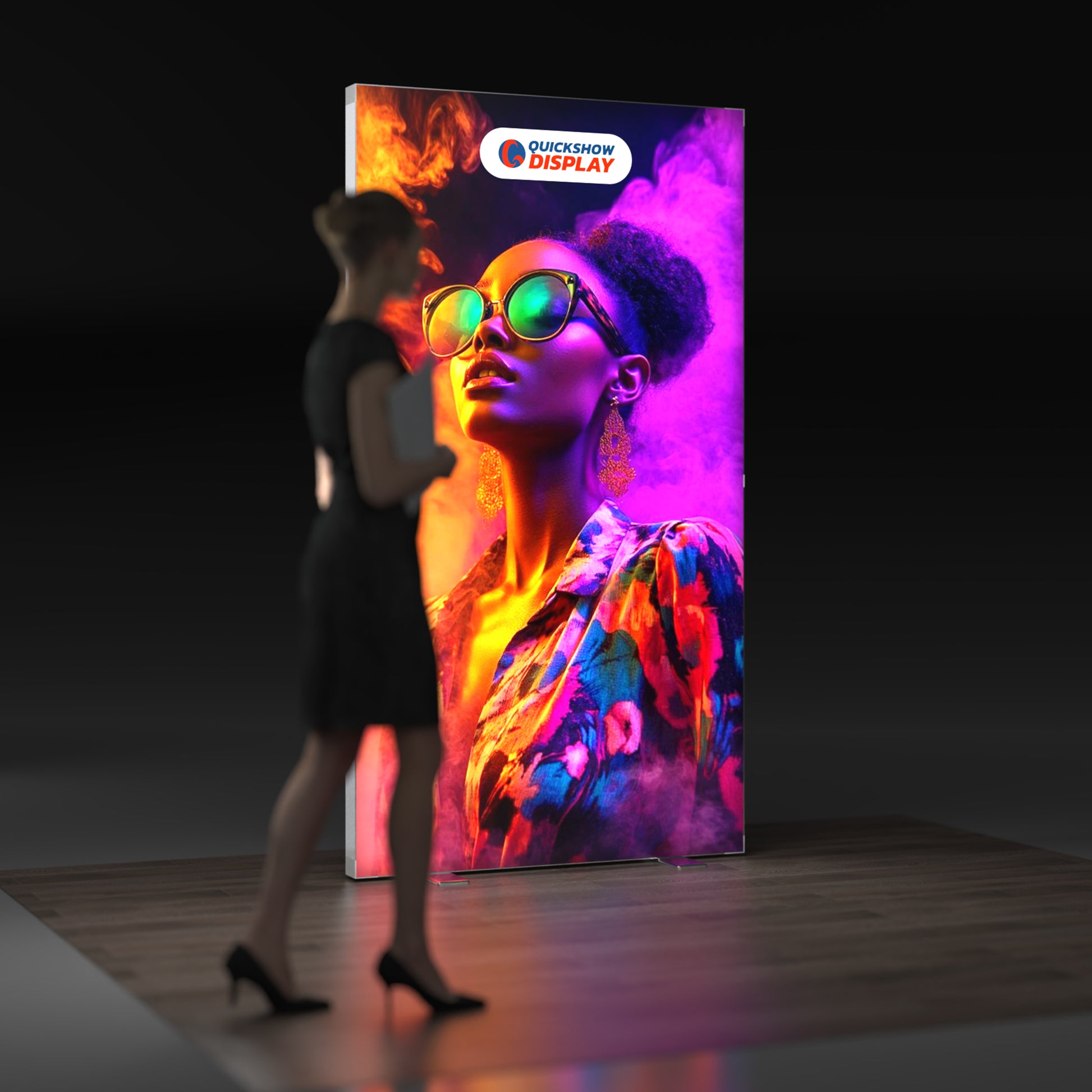 3.9x7.4ft EdgeLumi™ Collapsible SEG Lightboxes - QuickShowDisplay