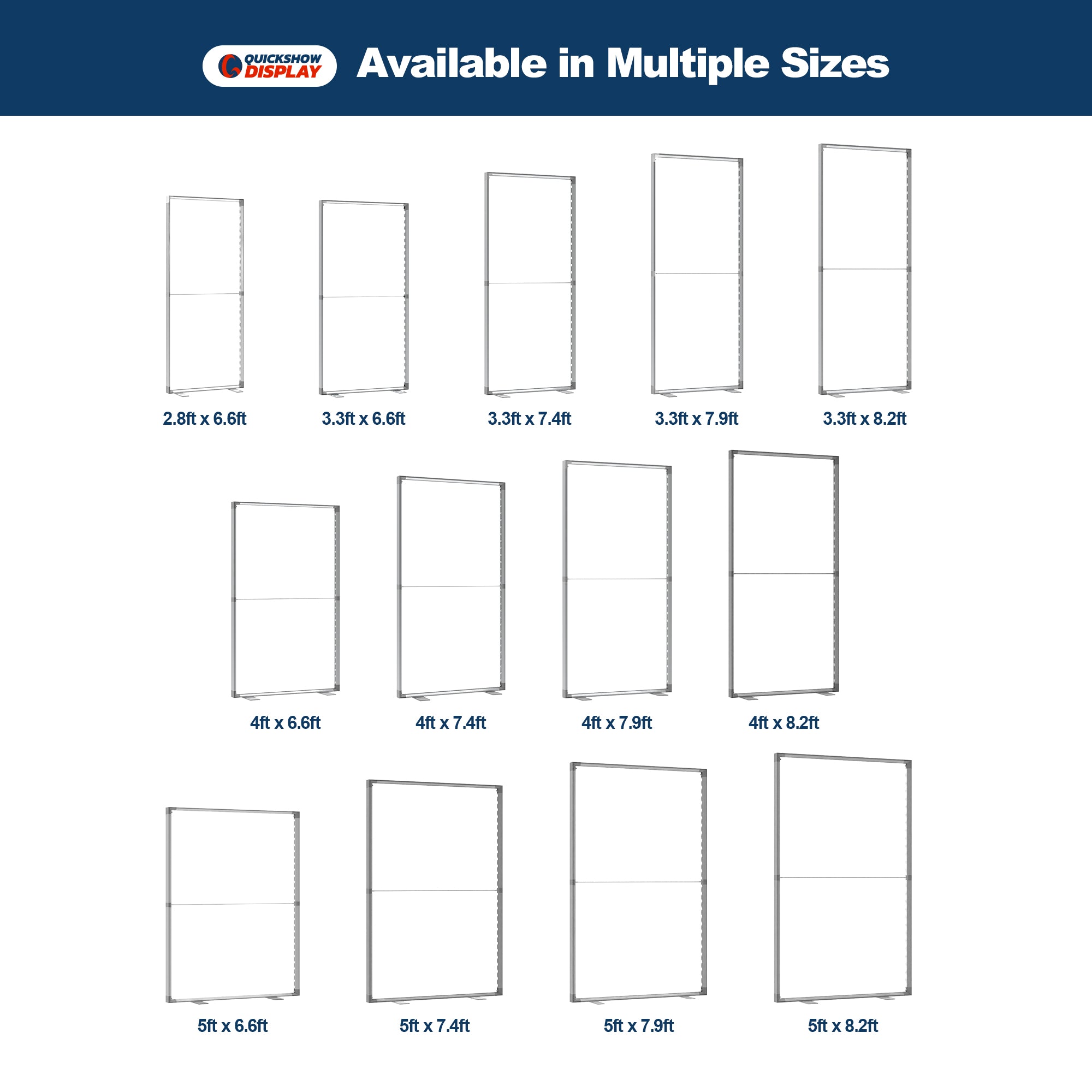 3.9x7.4ft EdgeLumi™ Collapsible SEG Lightboxes - QuickShowDisplay