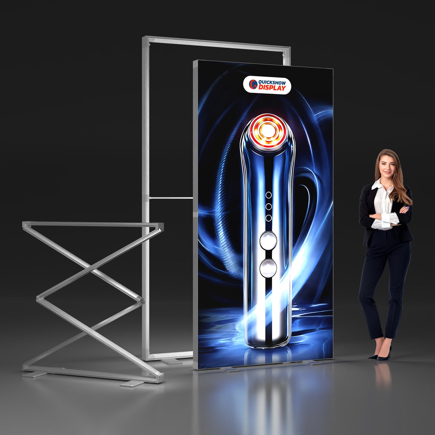 3.9x7.9ft EdgeLumi™ Collapsible SEG Lightboxes - QuickShowDisplay