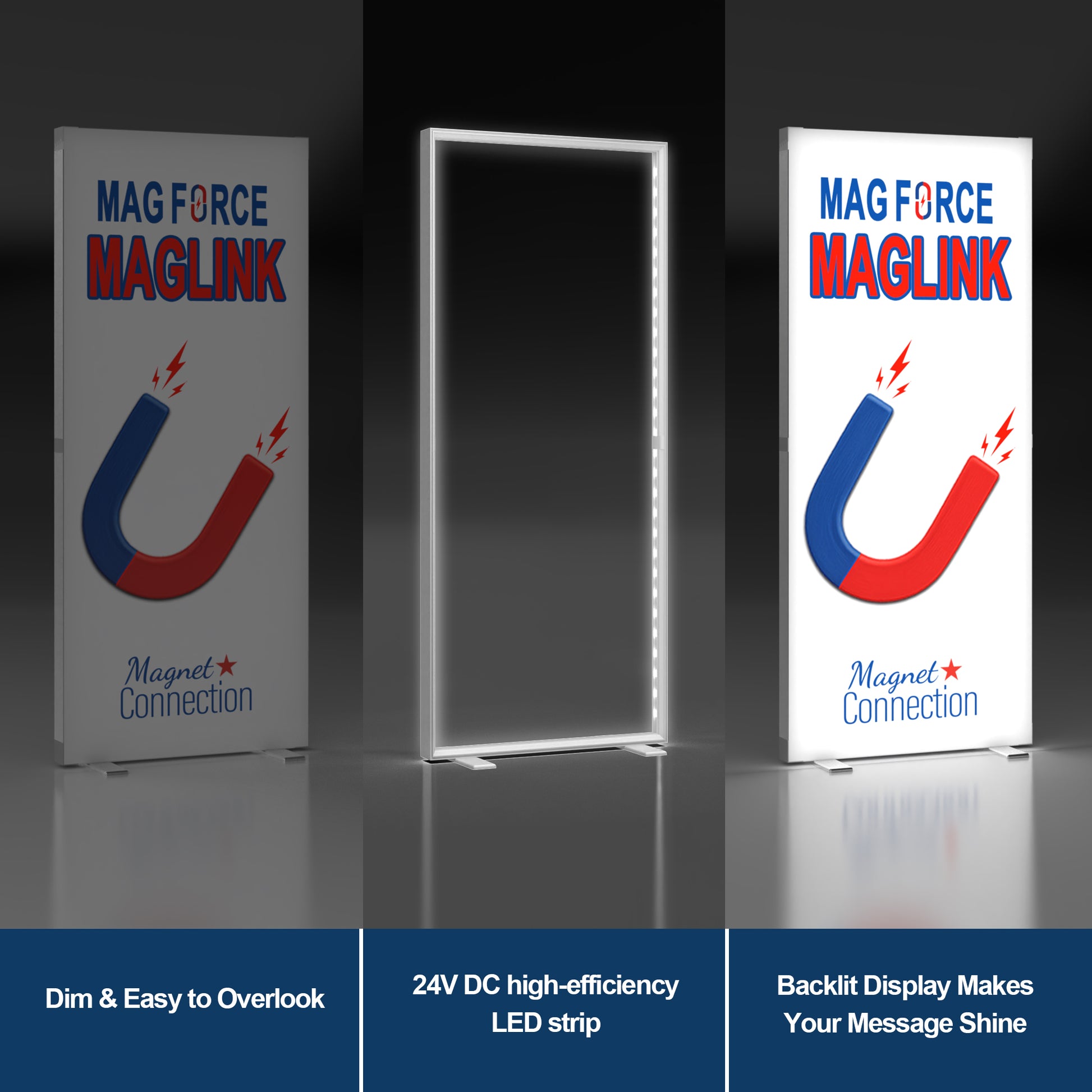 3.9x7.9ft EdgeLumi™ Collapsible SEG Lightboxes - QuickShowDisplay