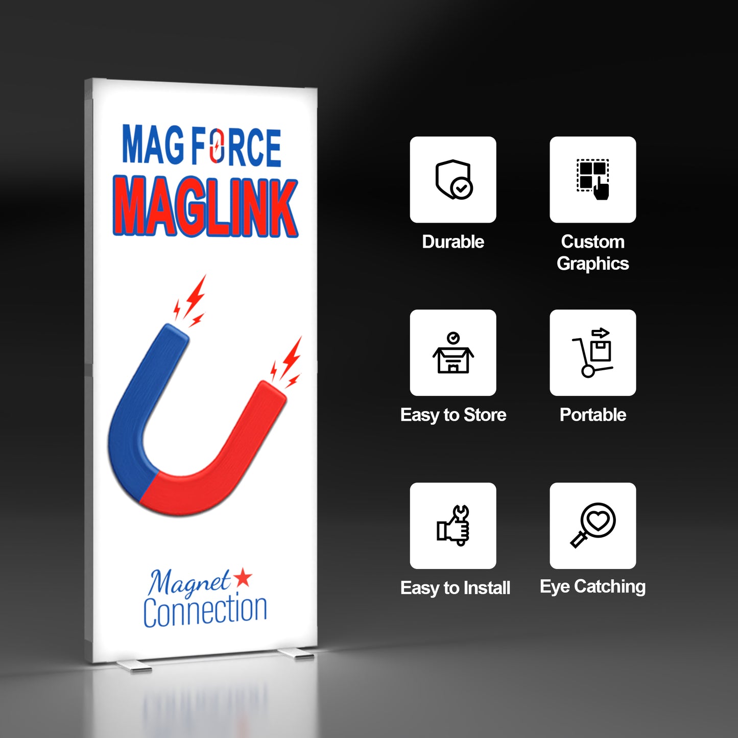 3.9x7.9ft EdgeLumi™ Collapsible SEG Lightboxes - QuickShowDisplay