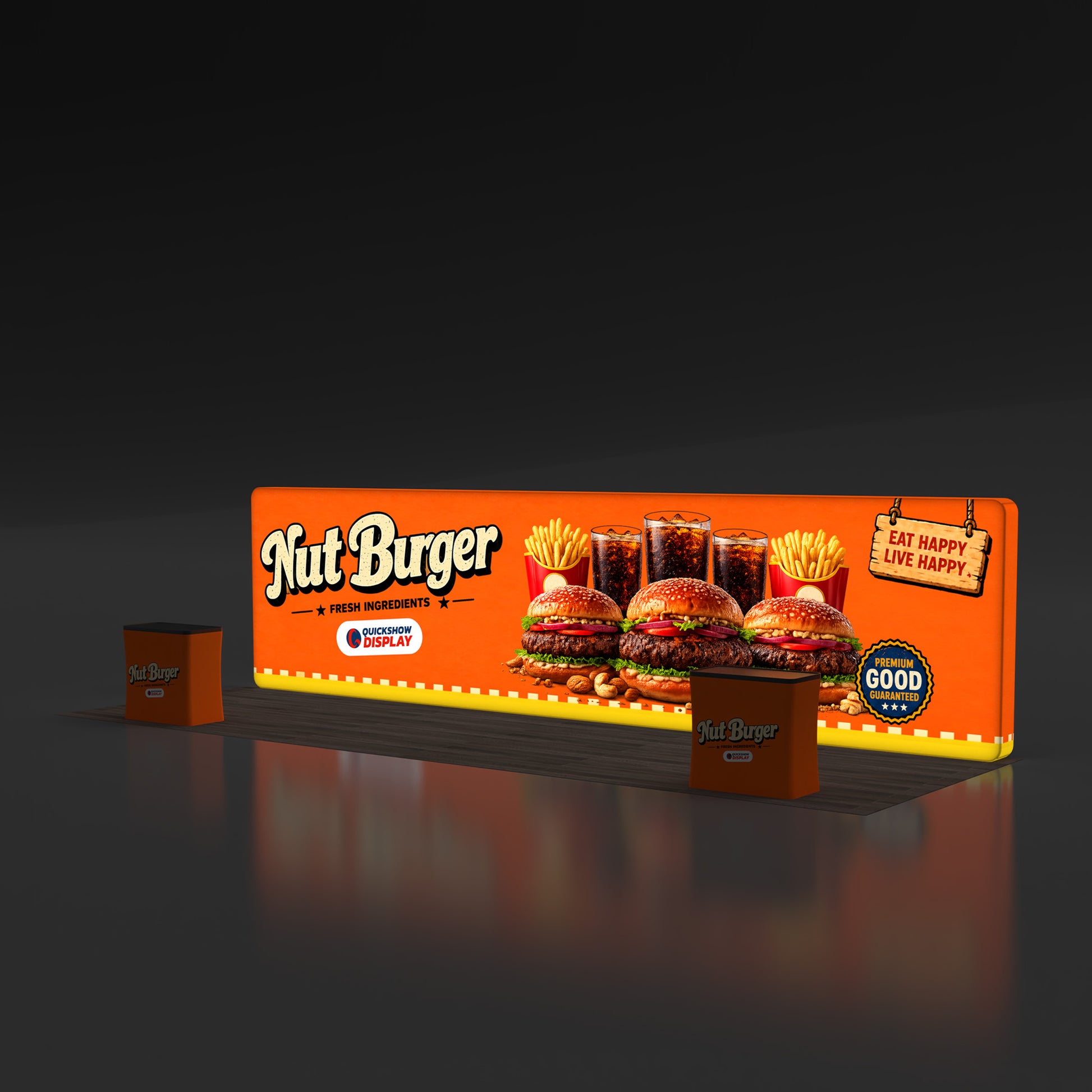 30ft TenseLight™ Booth Kit A - QuickShowDisplay