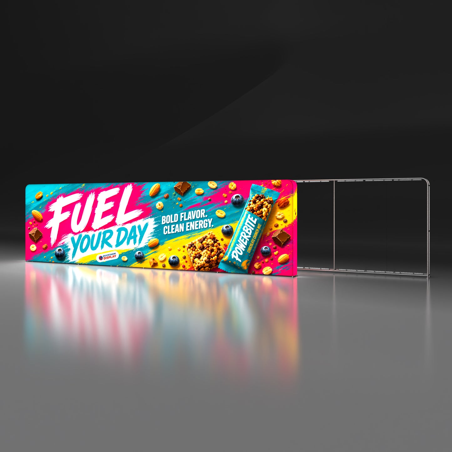 30ft TenseLight™ Backlit Backdrop with Stabilizing Feet