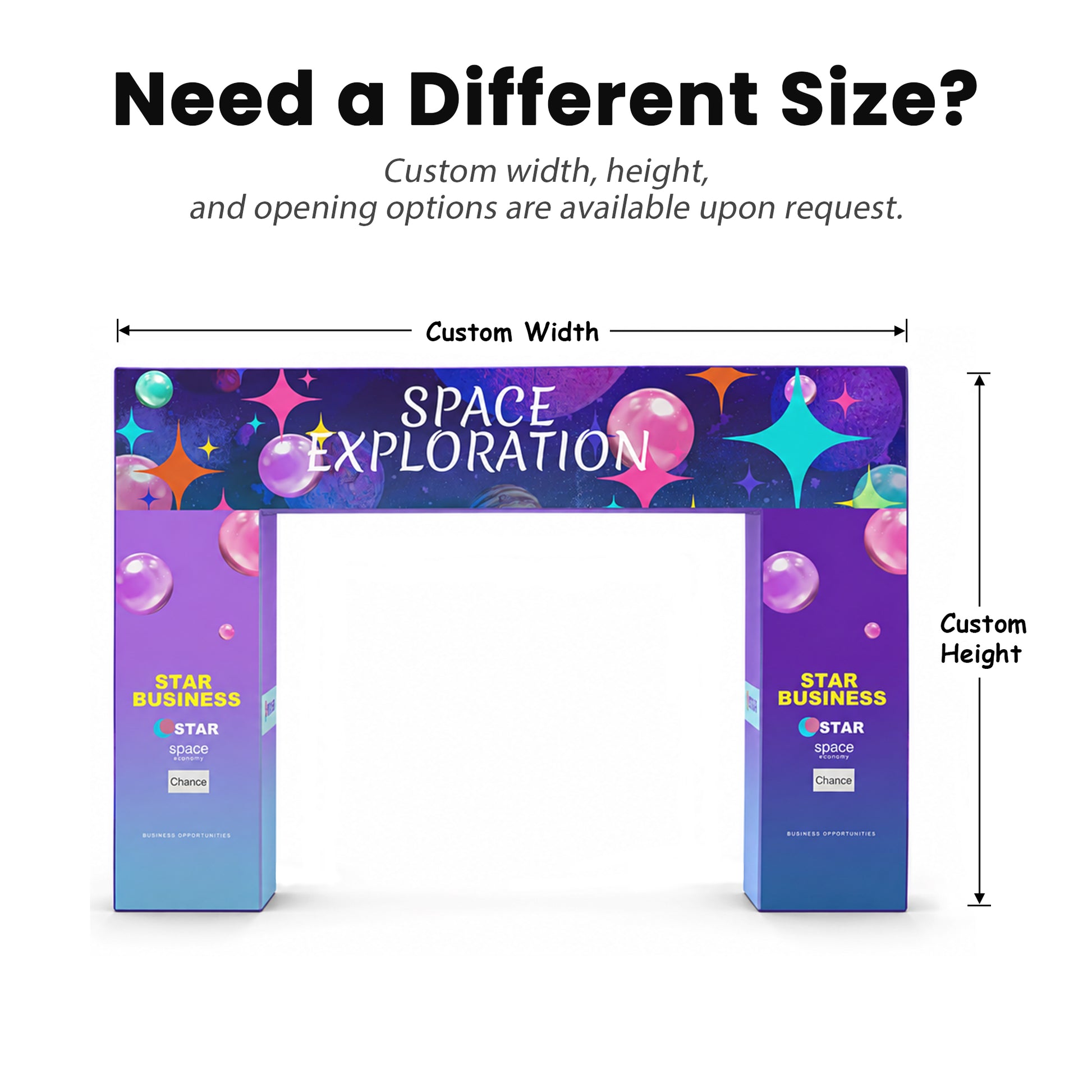 Custom Rectangular Event Entrance Arch Display - QuickShowDisplay