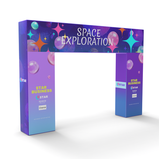 360 Brand Visibility Rectangle Archway Banner Stand Display