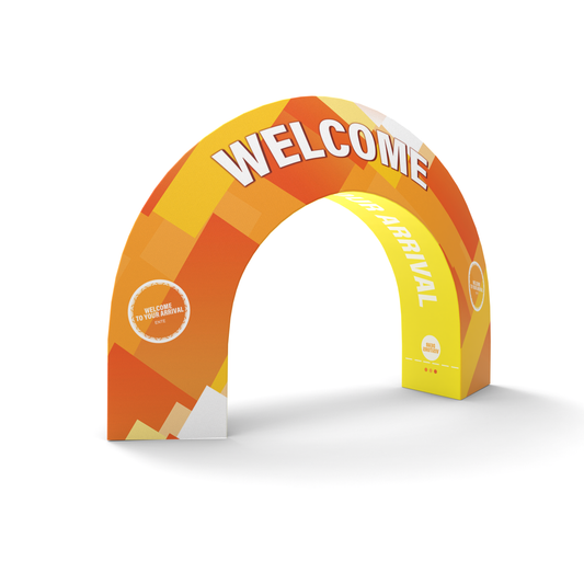 360 Brand Visibility Triangle Archway Banner Stand Display