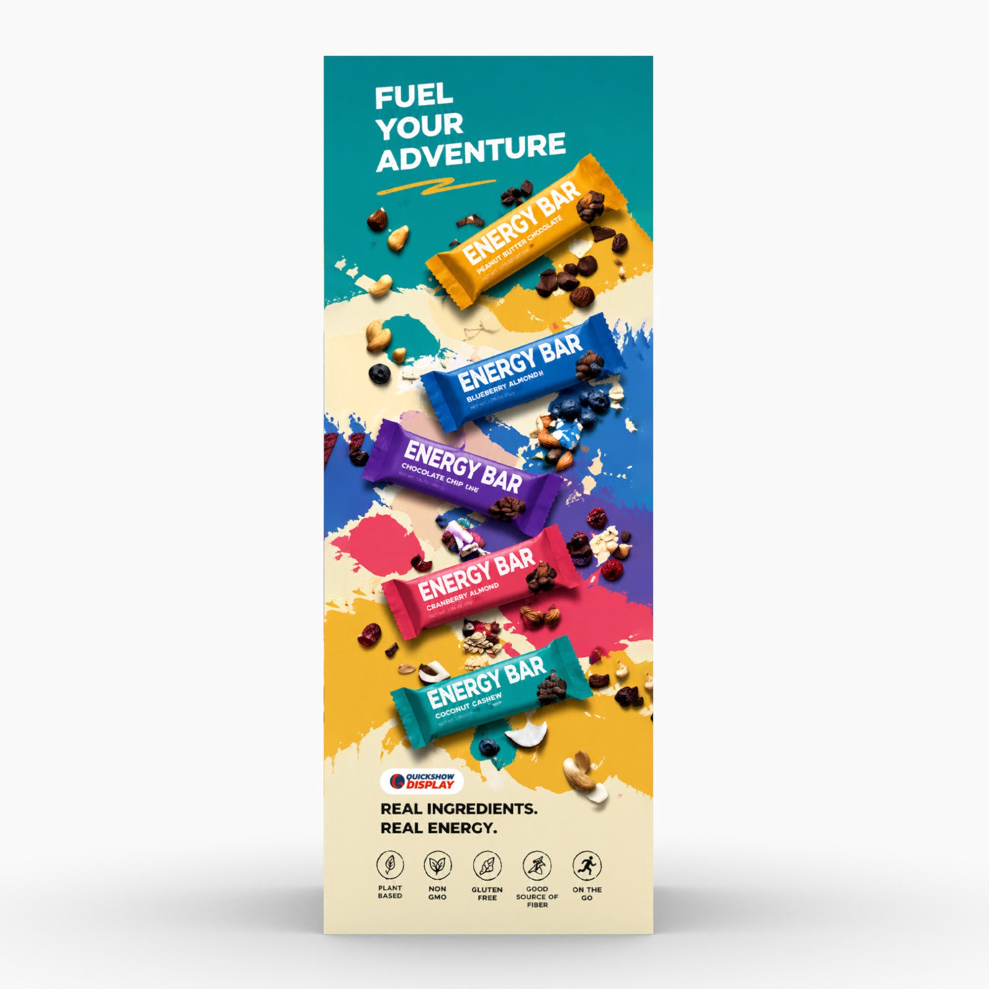 3ft Wide Square Trade Show Tower Display - QuickShowDisplay